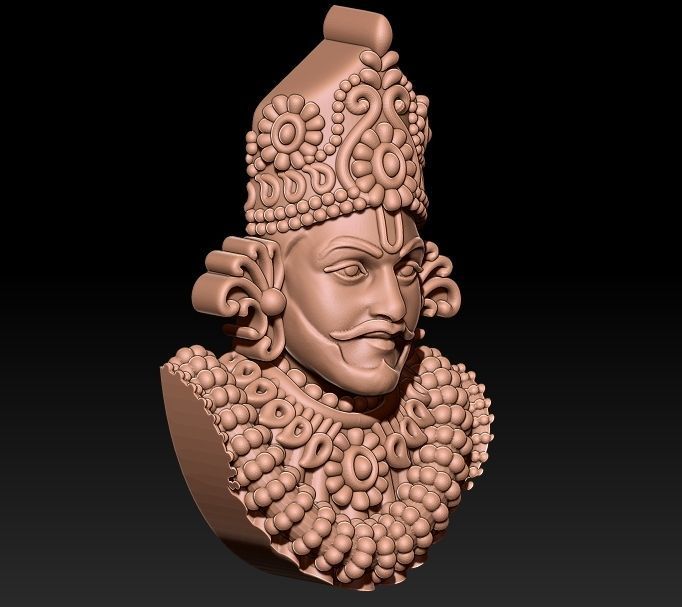 Khatushyam ji pendant  3D print model_2