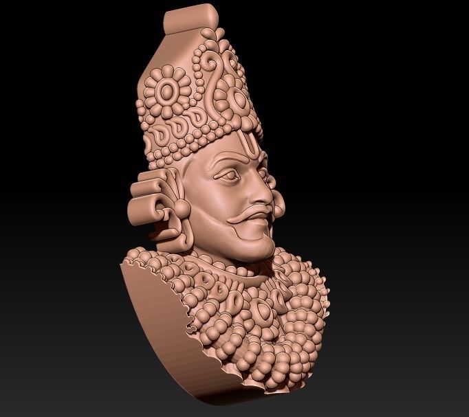 Khatushyam ji pendant  3D print model_3