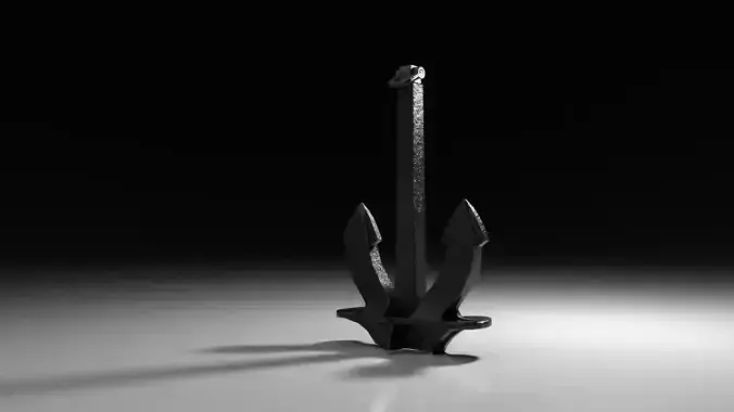 3d model ship anchor