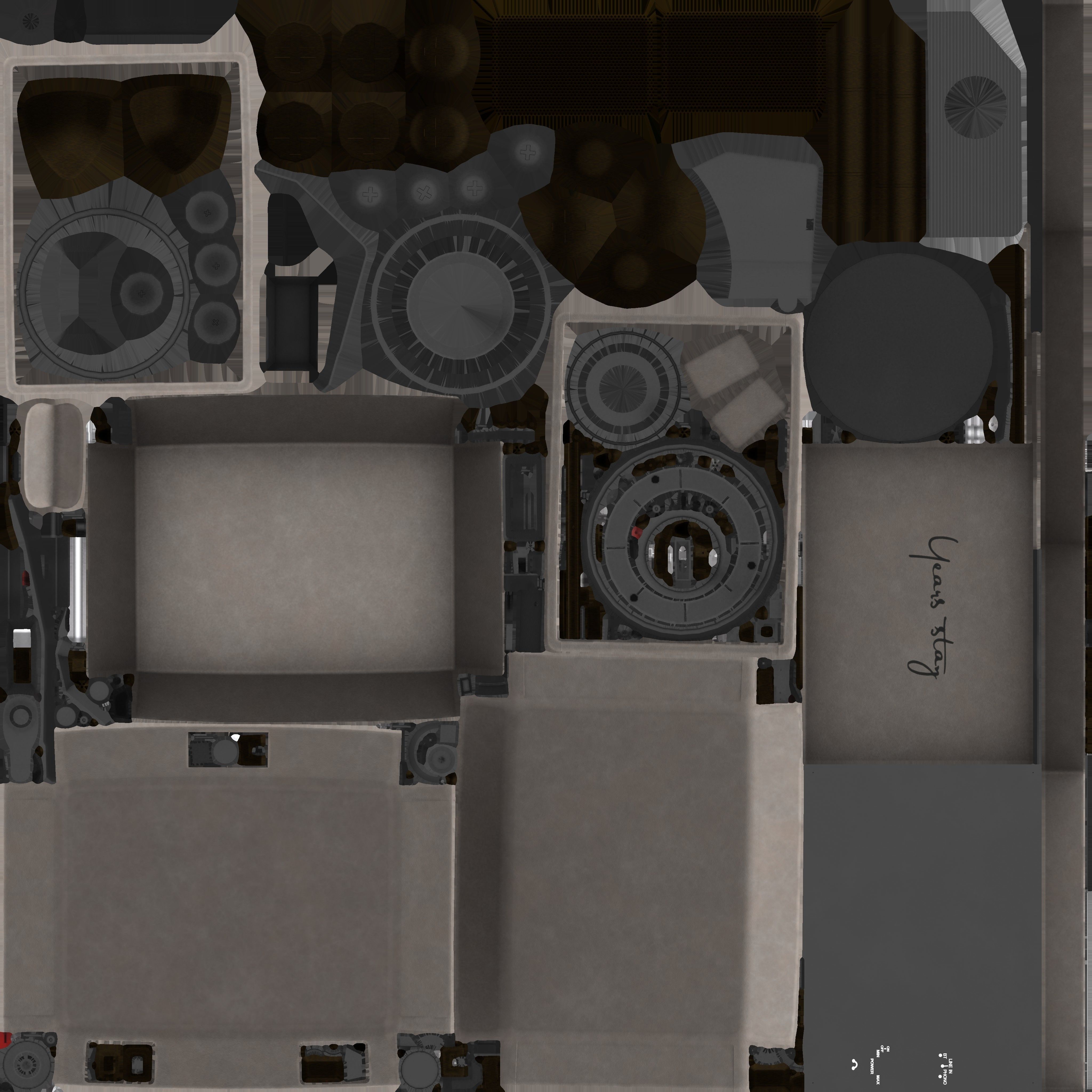 Game Ready Vintage Turntable LP Player Low-poly 3D model_17