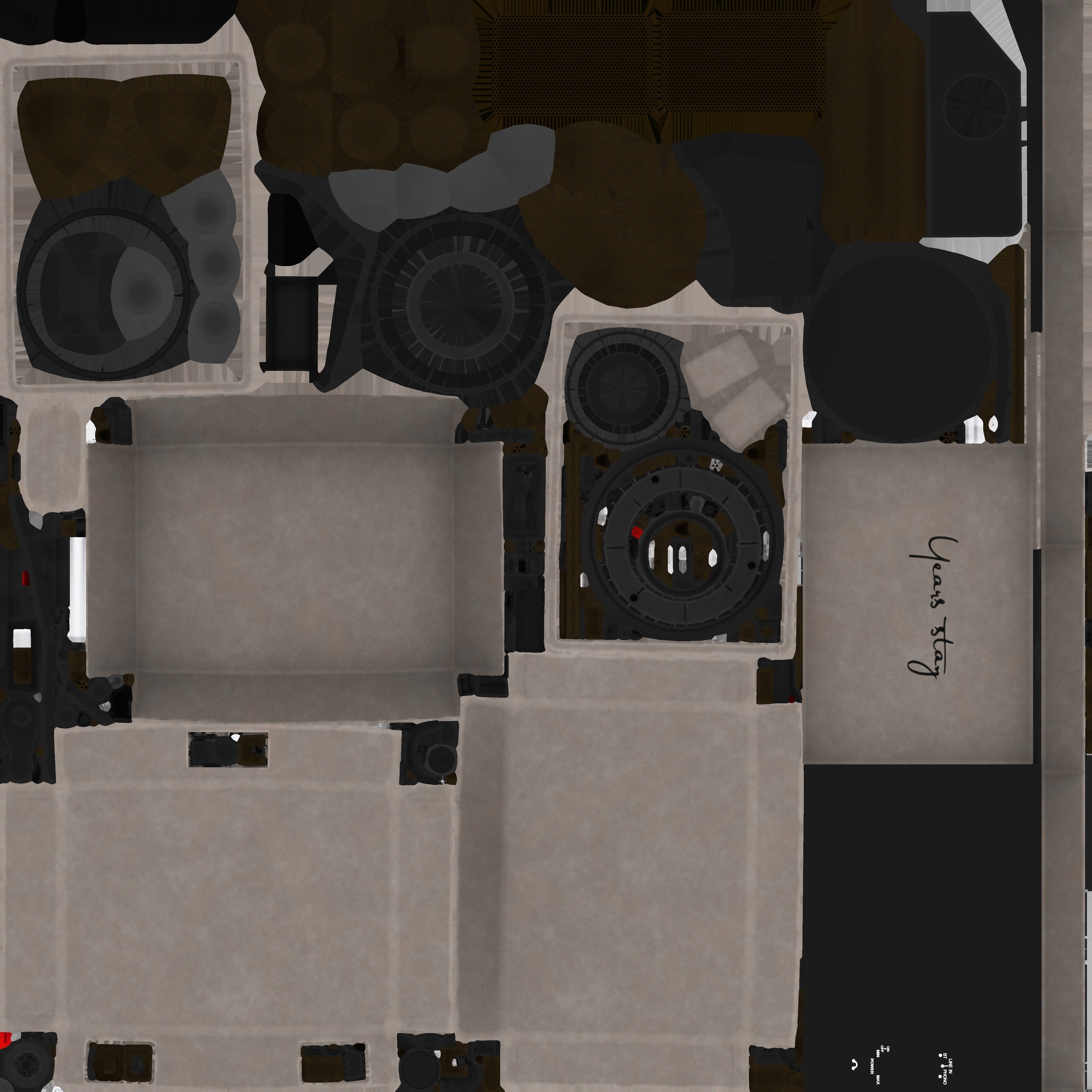 Game Ready Vintage Turntable LP Player Low-poly 3D model_15