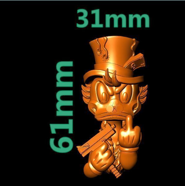 McDuck Pendant 3D print model_4