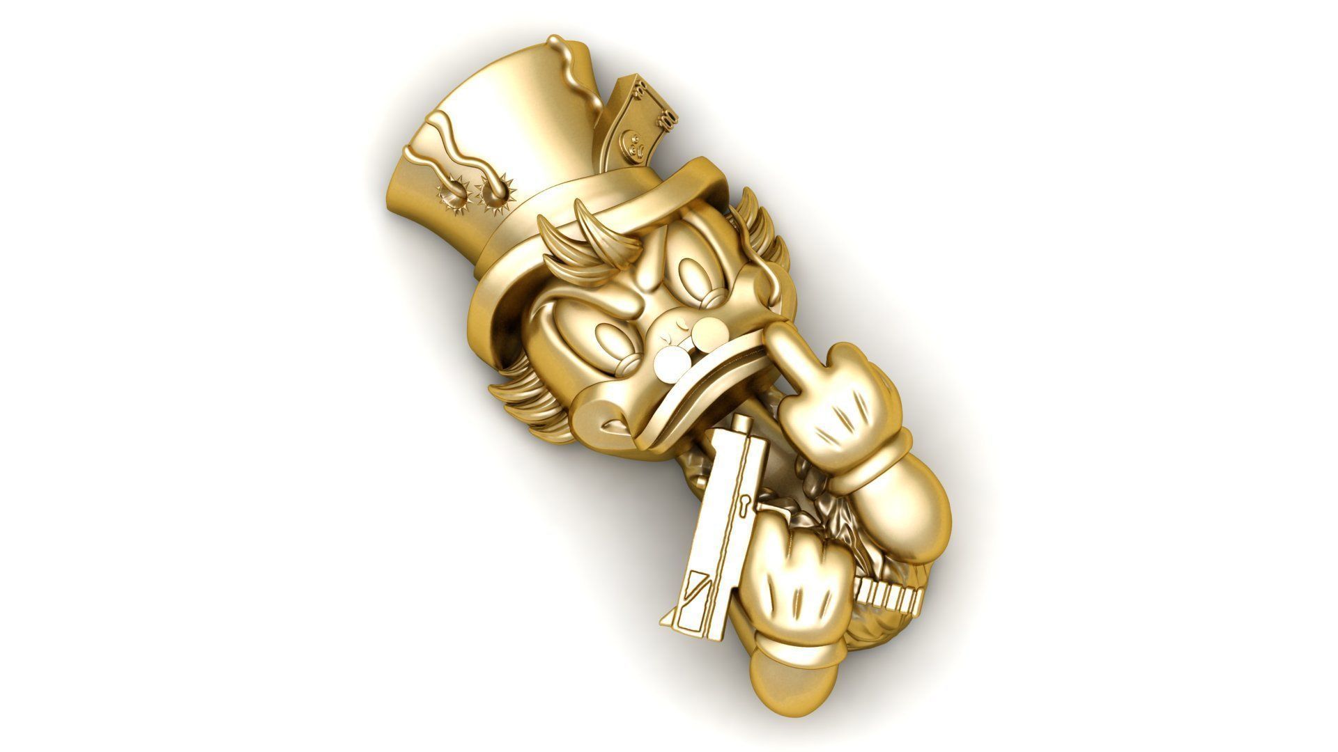 McDuck Pendant 3D print model_2