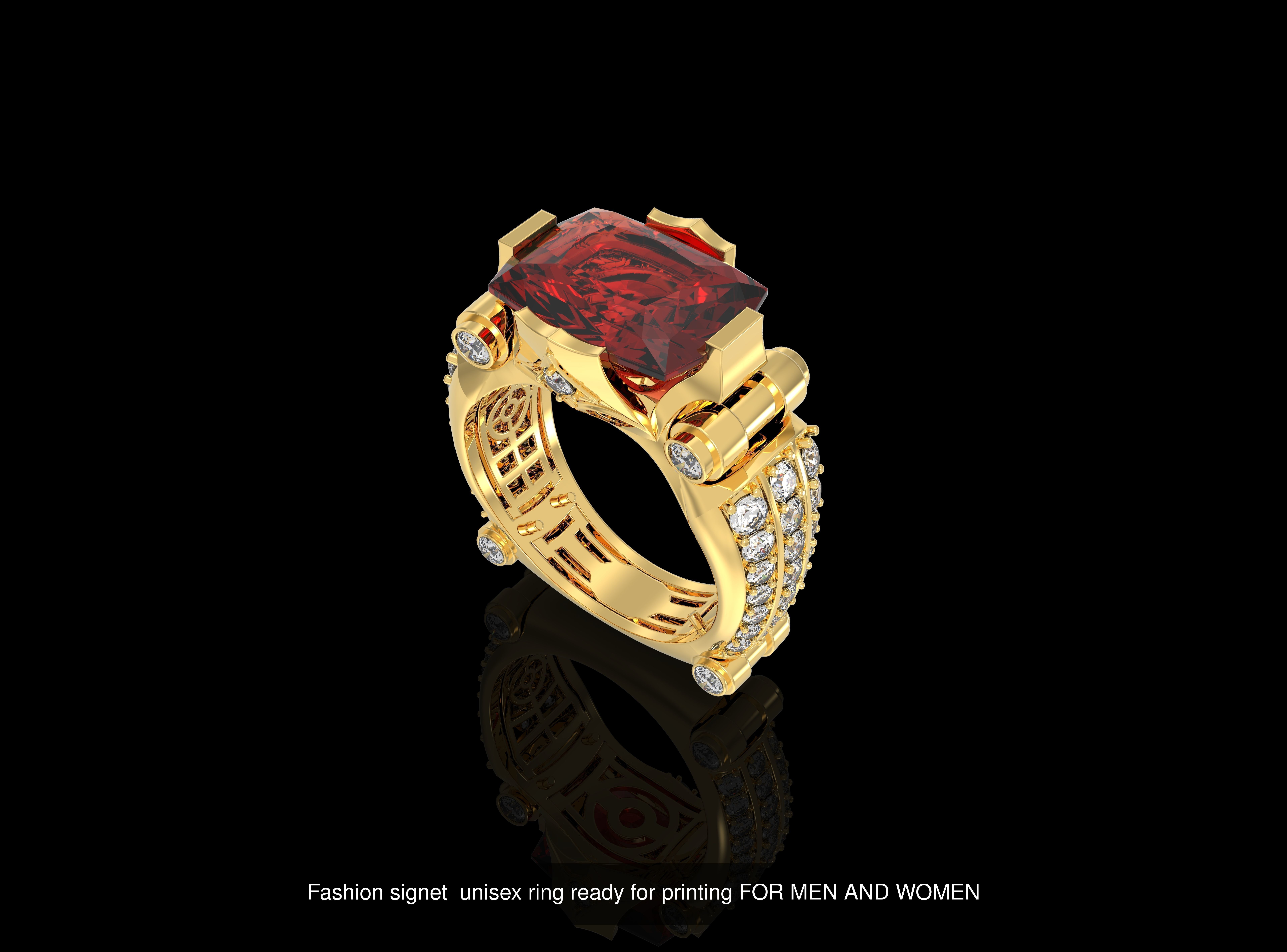 Signet Men Rings Packet  3D Model Collection_4