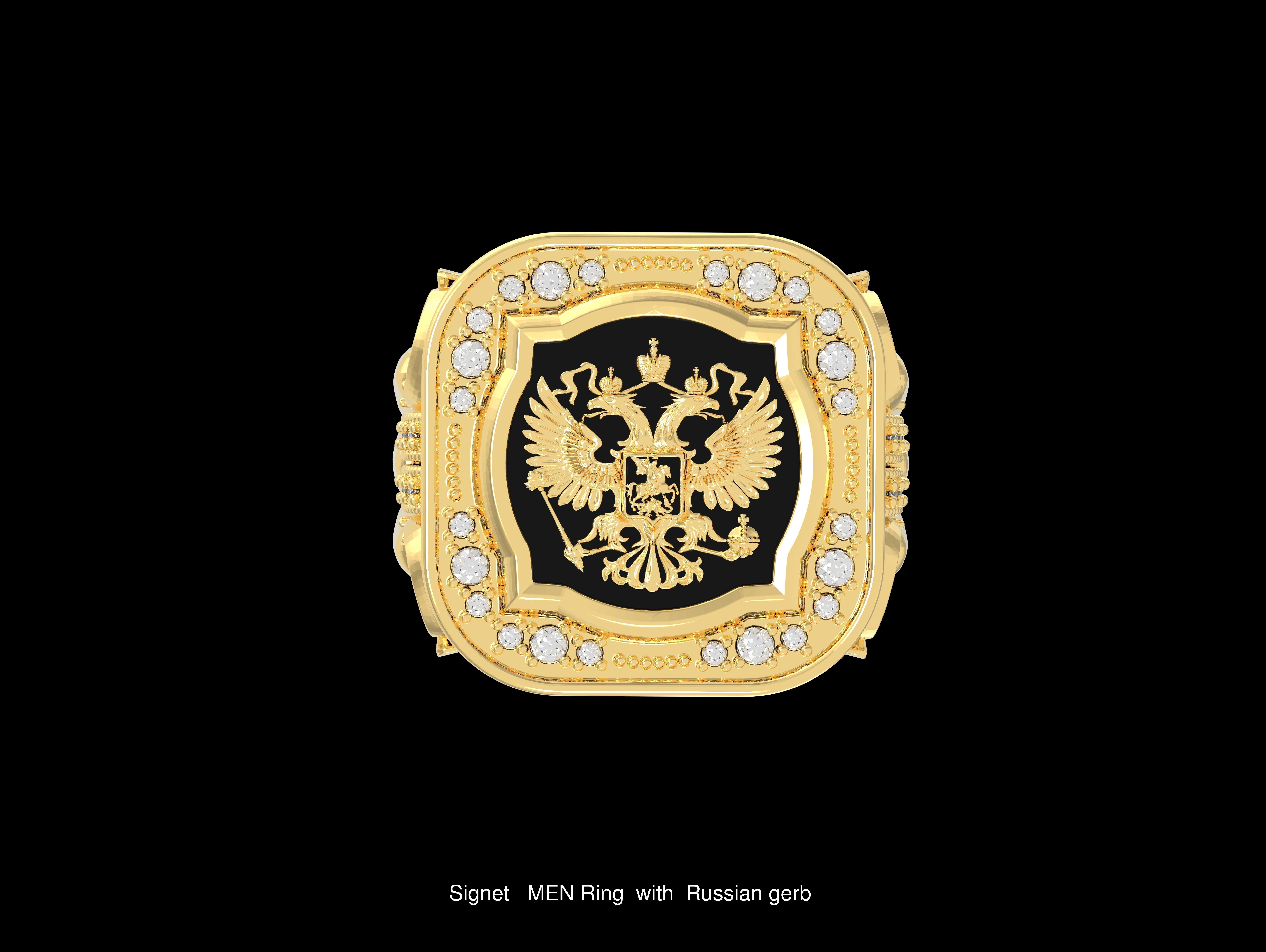 Signet Men Rings Packet  3D Model Collection_3