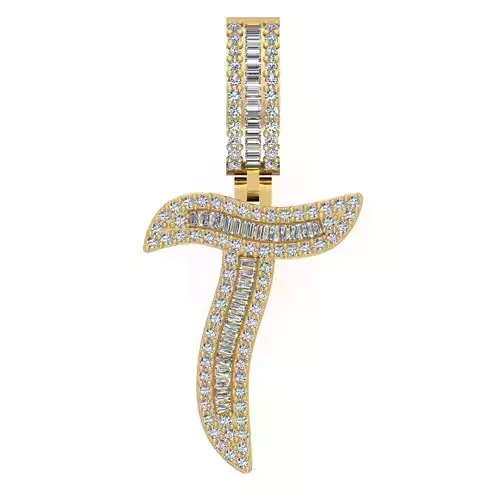 HIP-HOP T ALPHABET PENDANT