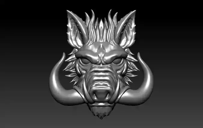 Boar Pendant 3D print model