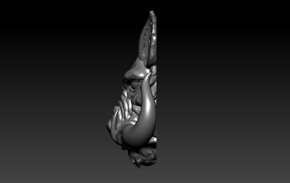 Boar Pendant 3D print model_4
