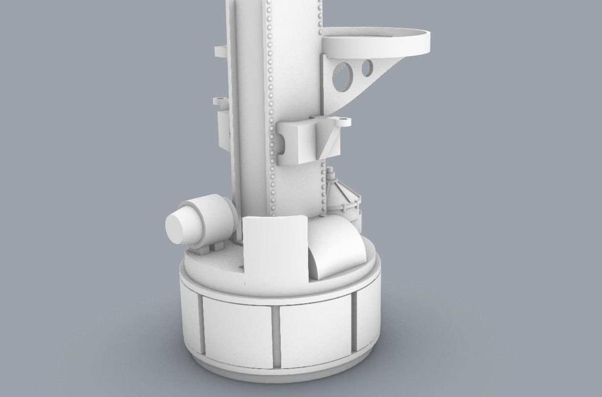 Ship Deck Crane Low-poly 3D model_5