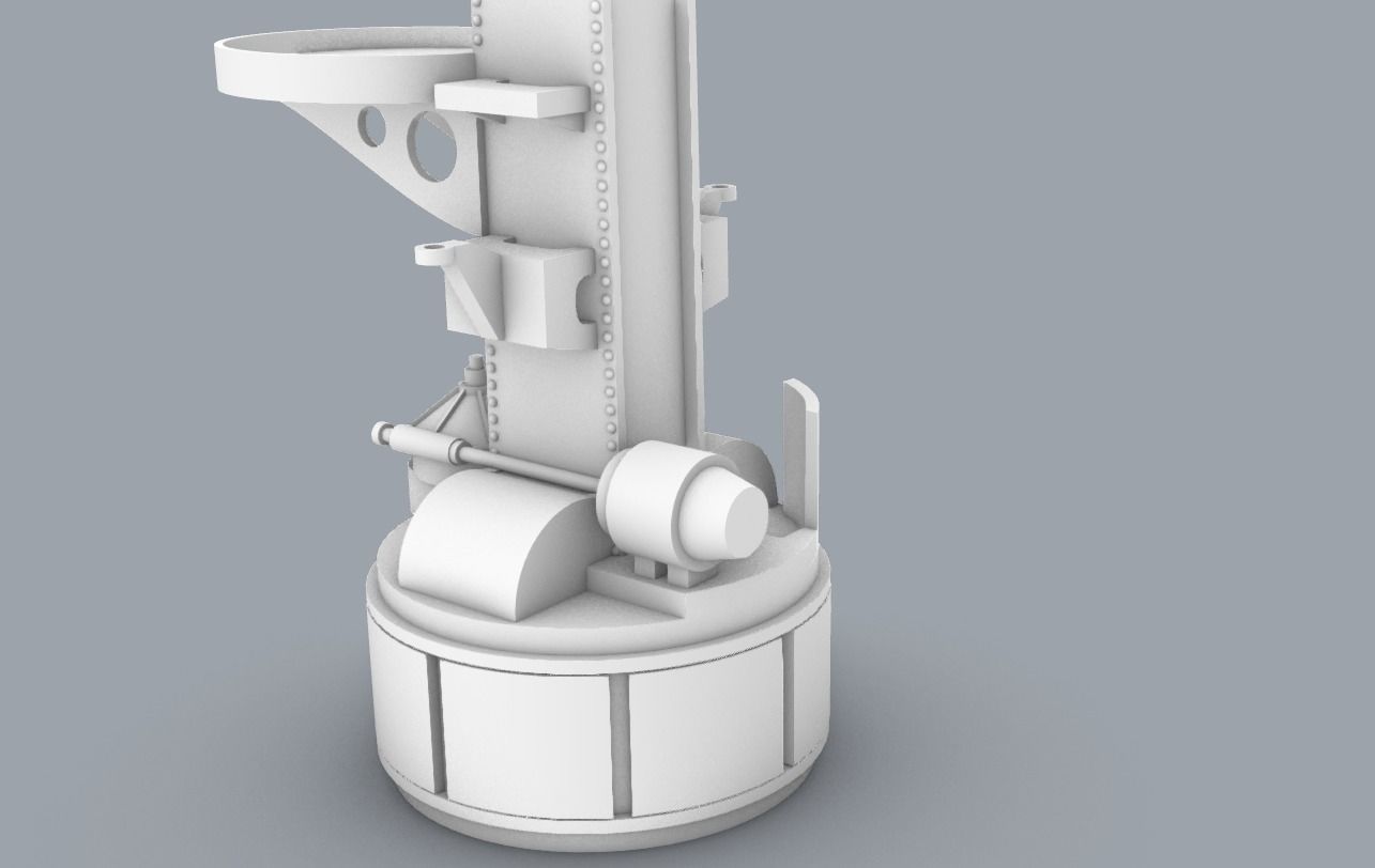 Ship Deck Crane Low-poly 3D model_4