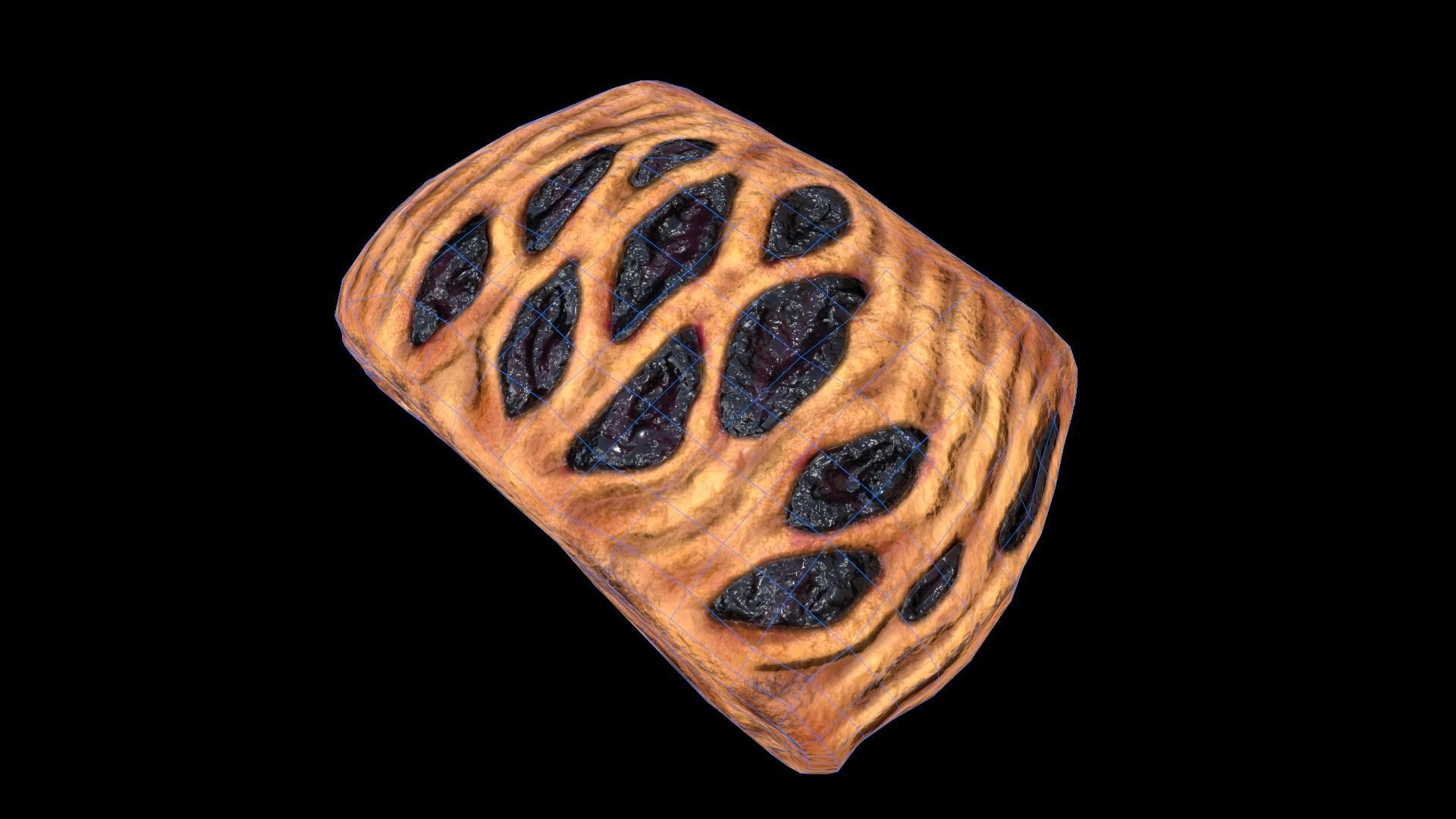 DanishBlueberry Low-poly 3D model_10