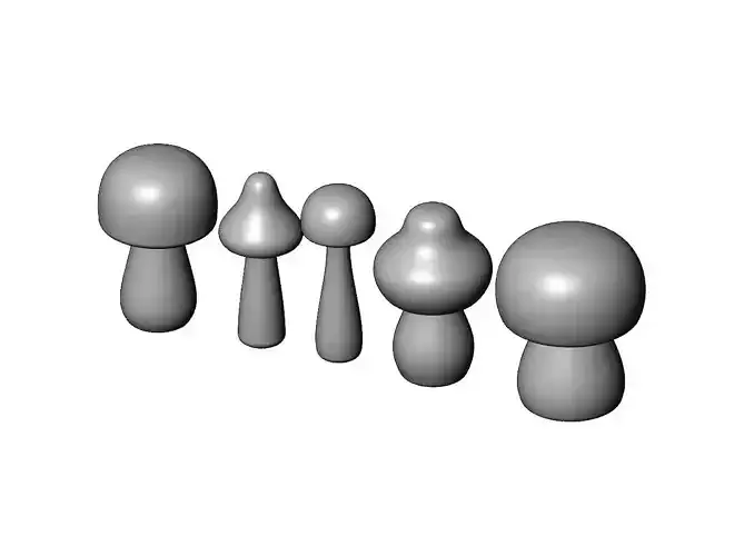 Mushroom peg doll decor shapes