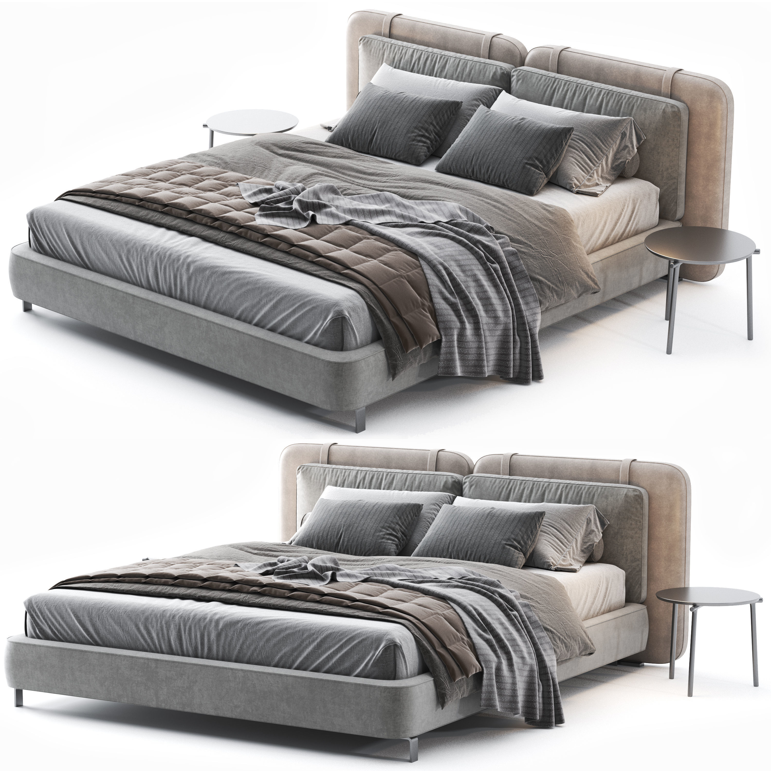 minotti tatlin flat bed 3D model_1