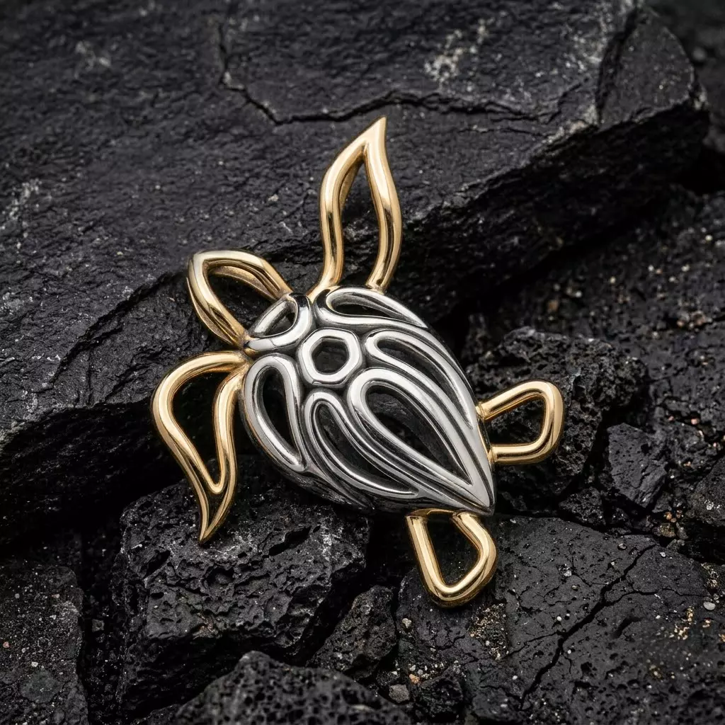 Minimalistic Turtle Pendant 3D print model