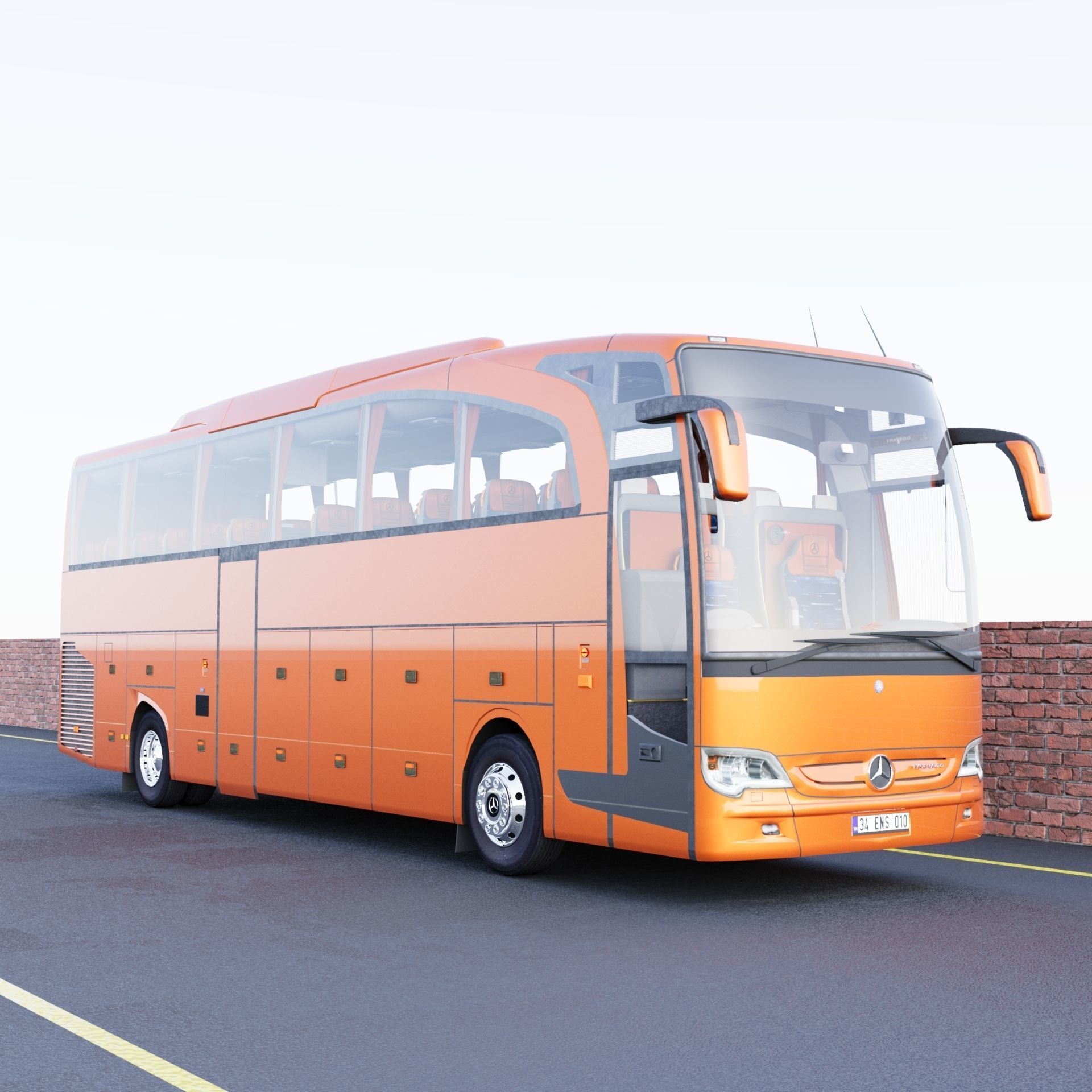 3D model Mercedes - Benz Travego 15 SHD VR / AR / low-poly | CGTrader