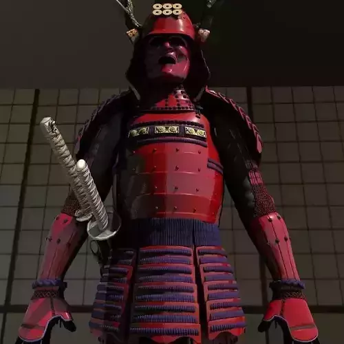 Samurai Armor Red Sanada Clan 3D model