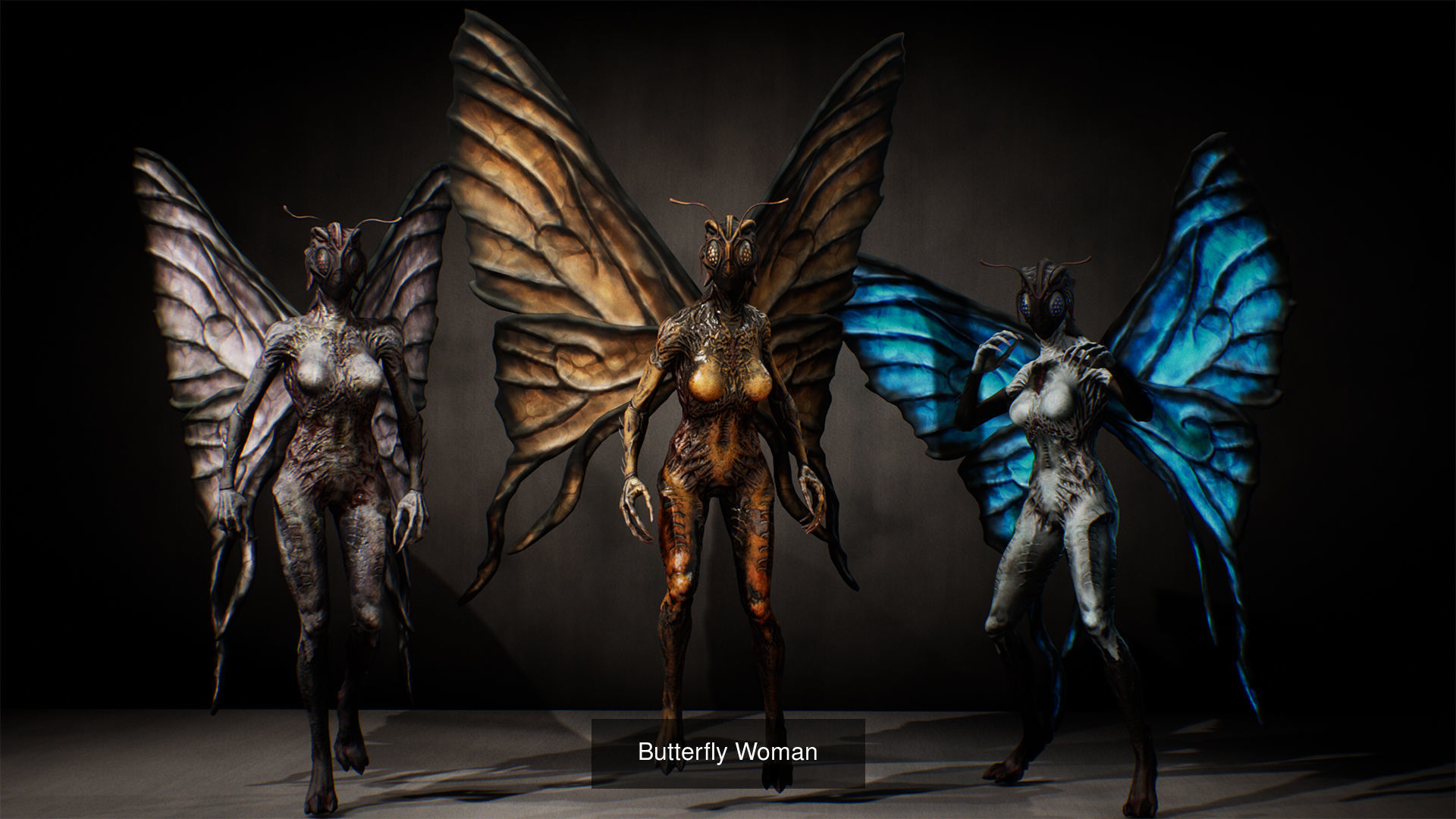 Flock of beetle girls 3D Model Collection_15