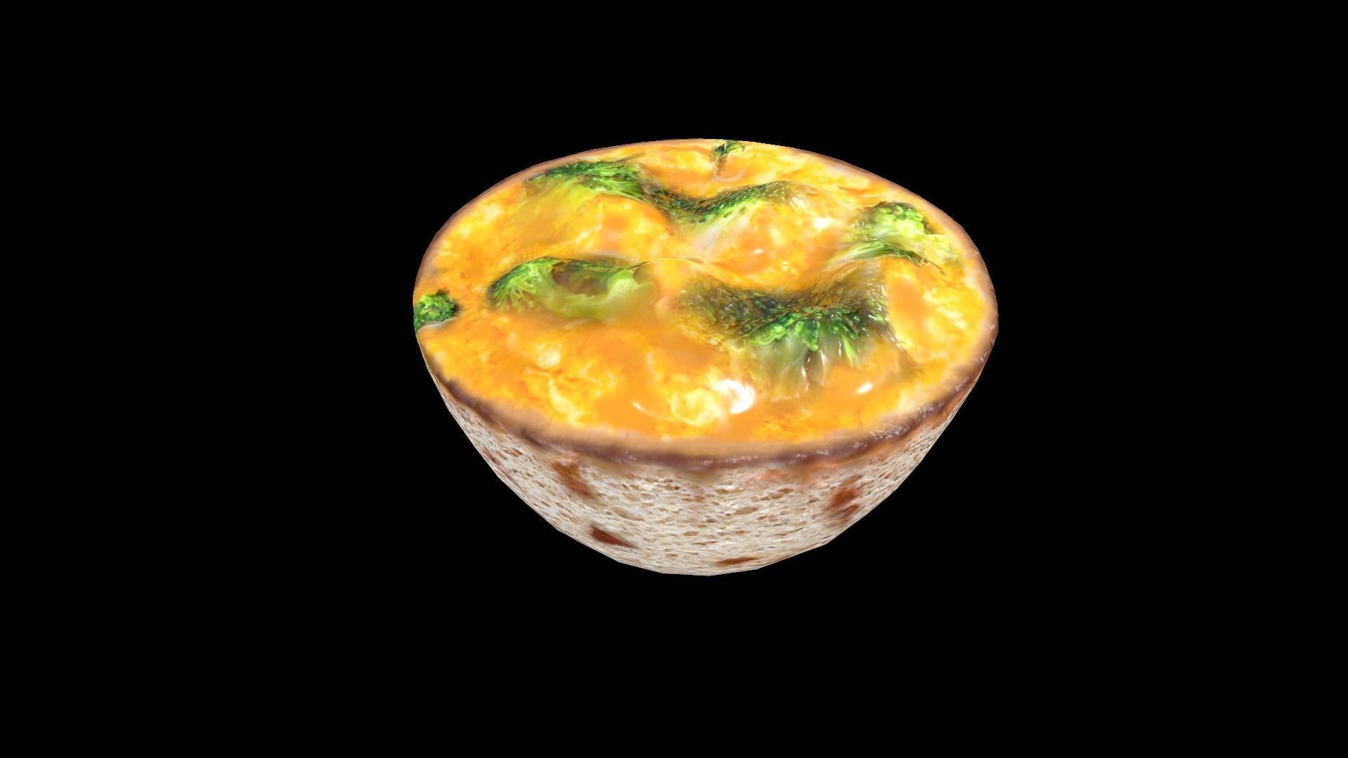EggMuffinBroccoli Low-poly 3D model_2