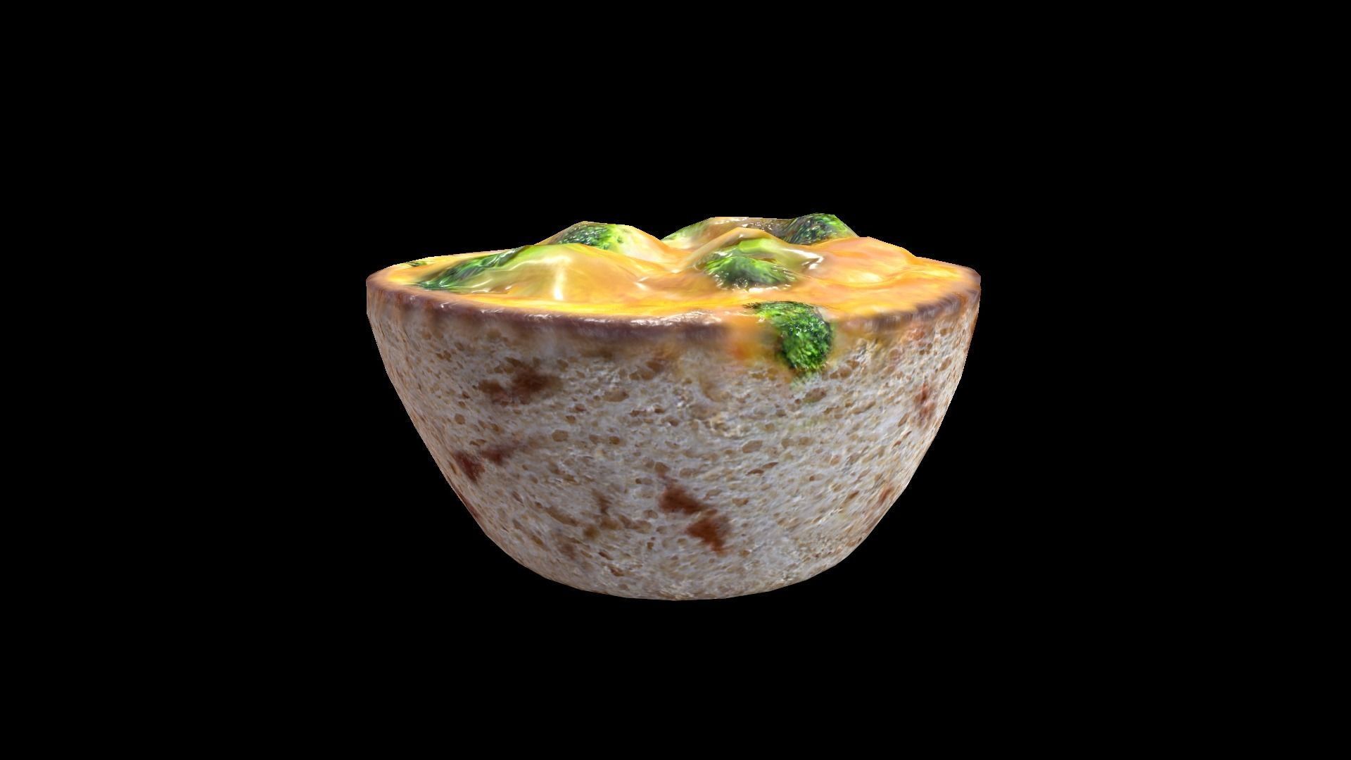 EggMuffinBroccoli Low-poly 3D model_4