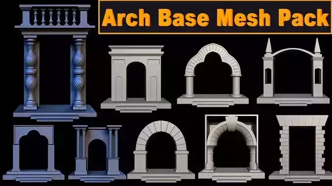 35 Arch Base Mesh Pack