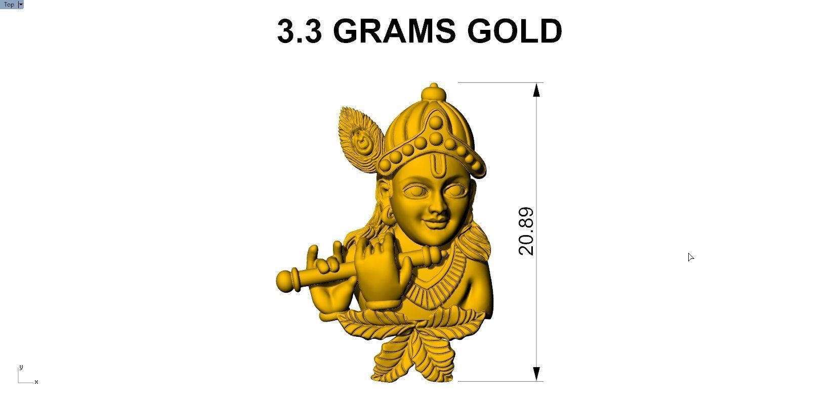 KRISHNA PENDENT 3D print model_7