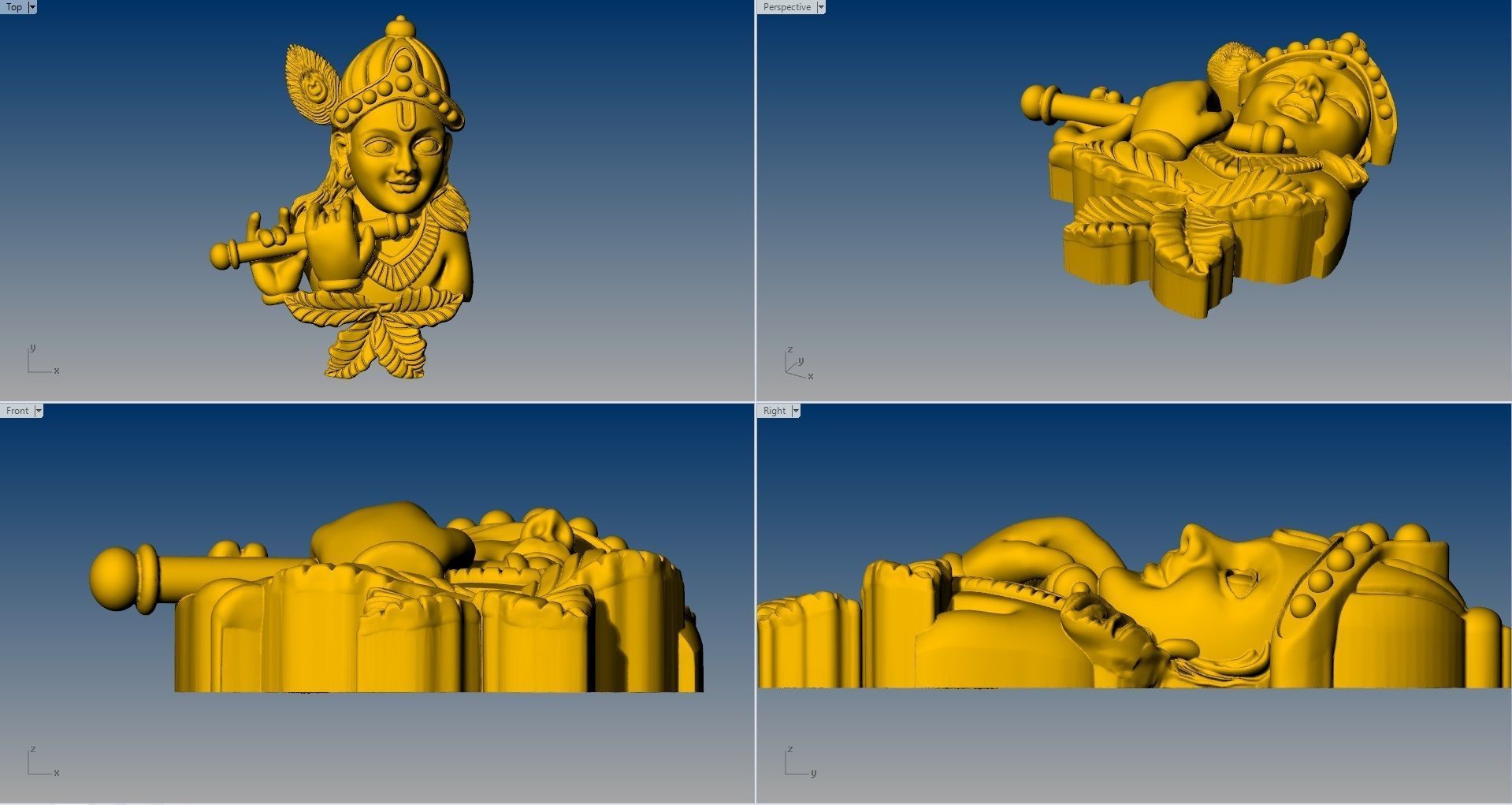 KRISHNA PENDENT 3D print model_9