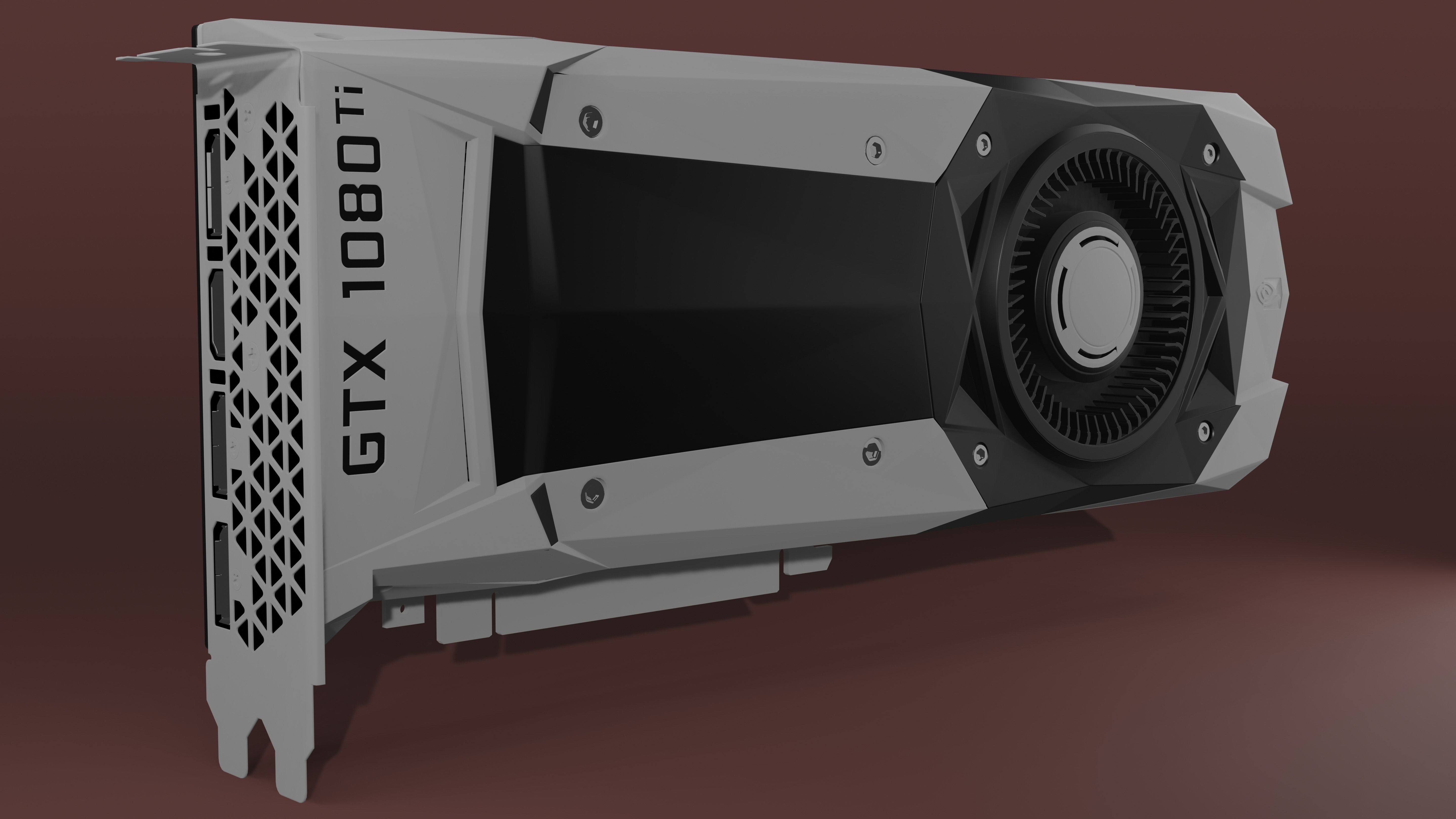 NVIDIA GTX 1080 Ti Highly detailed 3D model 3D model_2