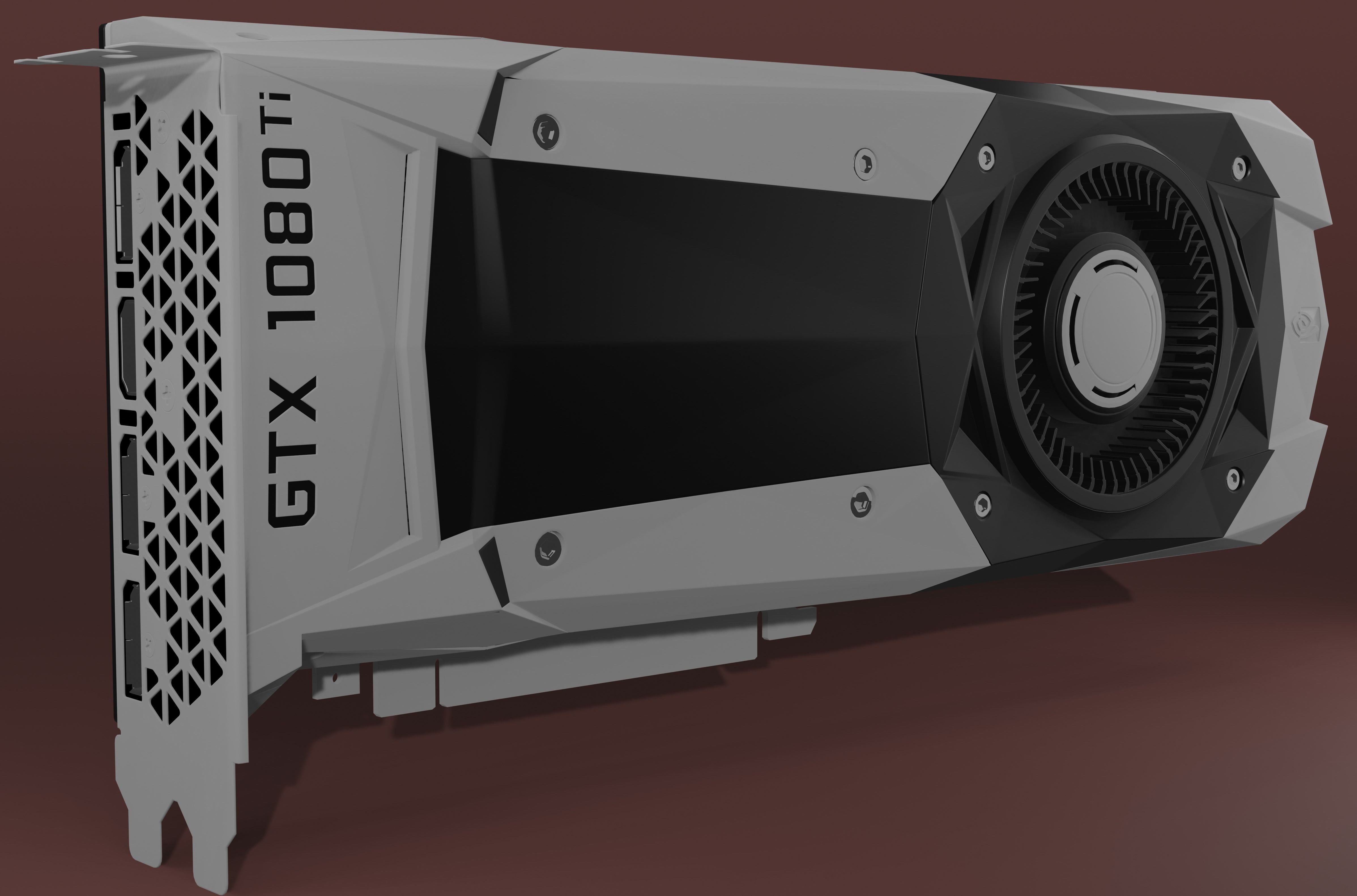 NVIDIA GTX 1080 Ti Highly detailed 3D model 3D model_9