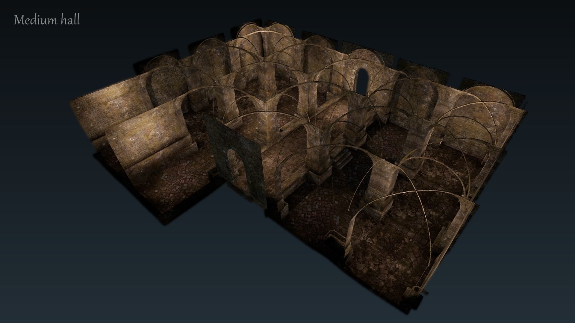 Dungeon 01 Tileset - Game ready dungeon Low-poly 3D model_4