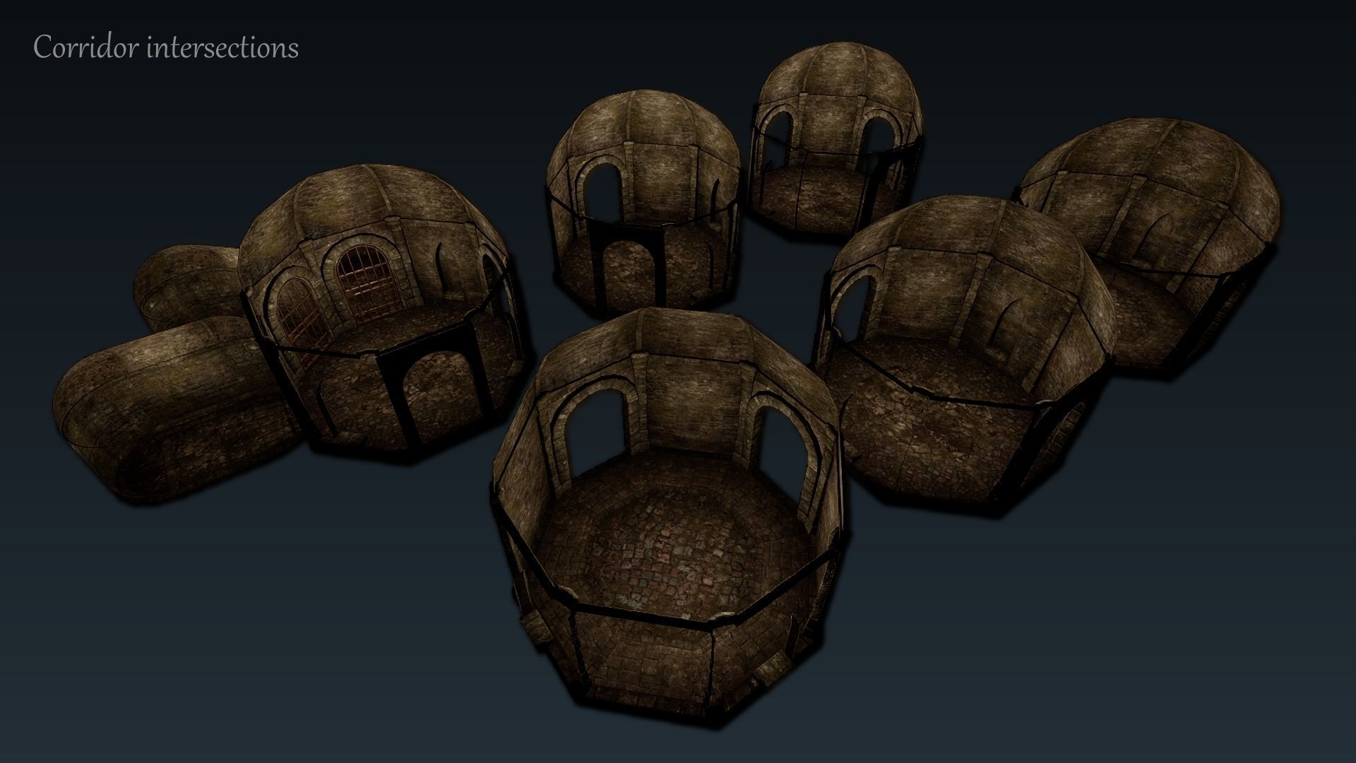 Dungeon 01 Tileset - Game ready dungeon Low-poly 3D model_11