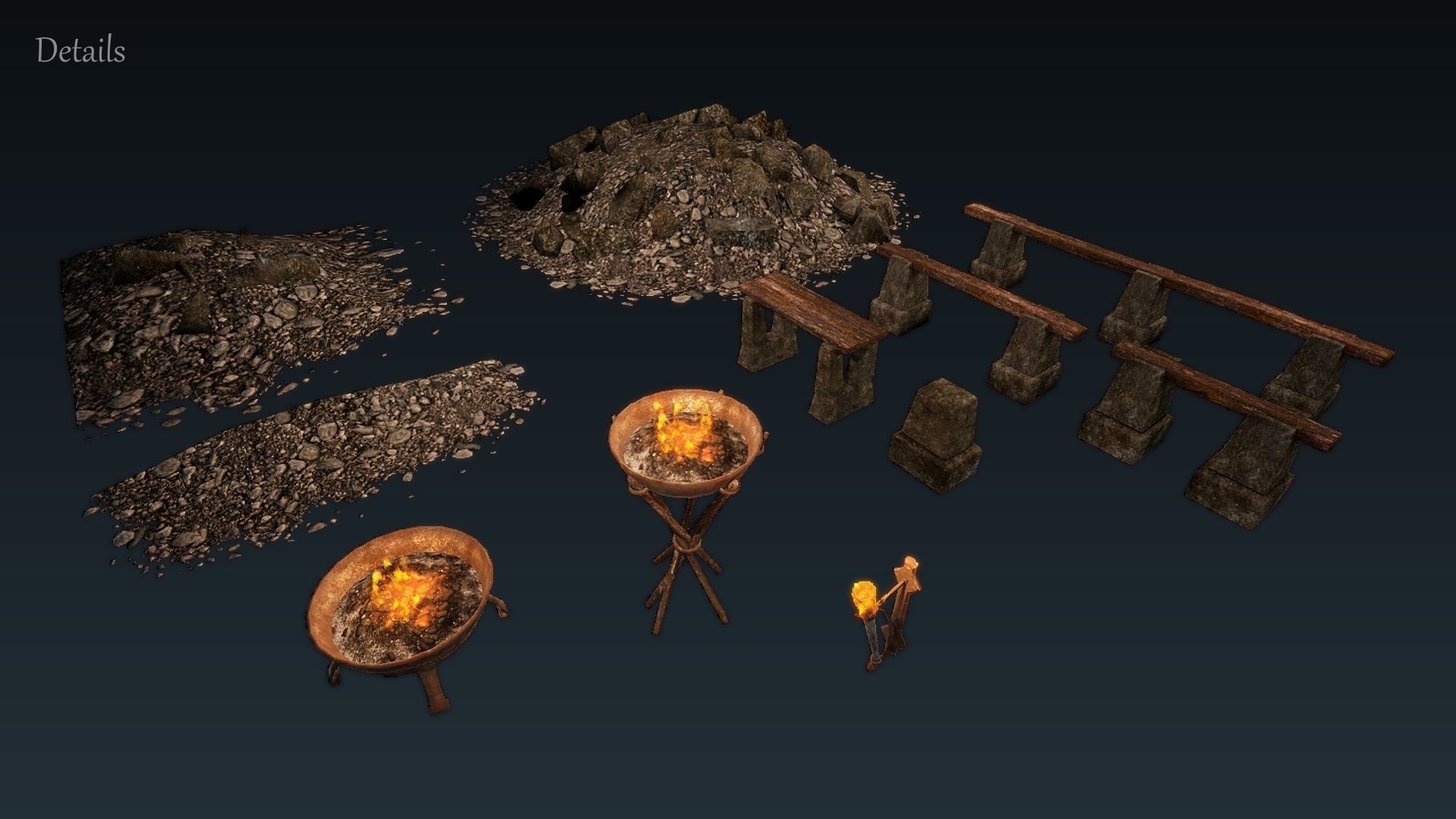 Dungeon 01 Tileset - Game ready dungeon Low-poly 3D model_13