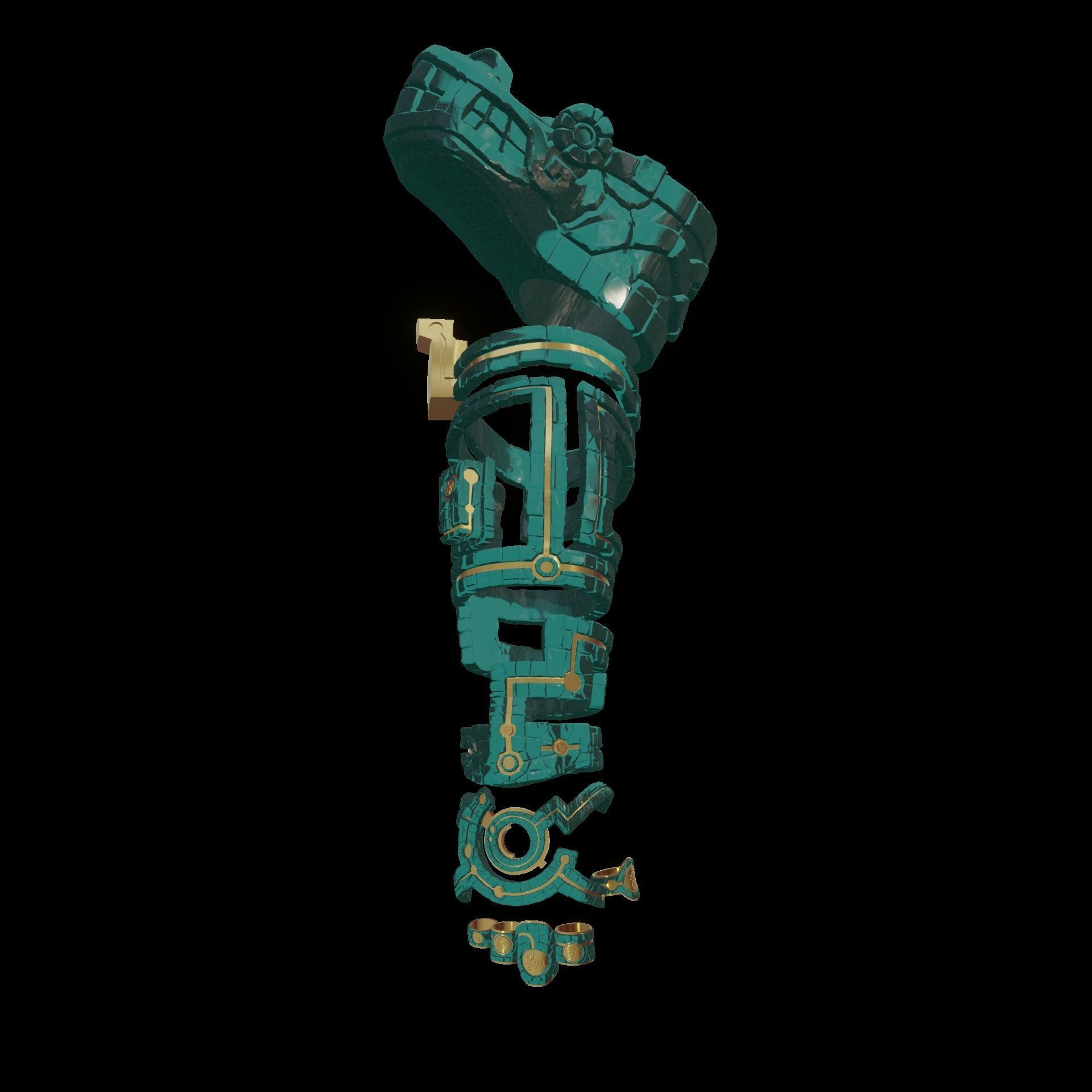 Link UltraHand and Rings Set  Runes Zelda Tears of the Kingdom 3D print model_8