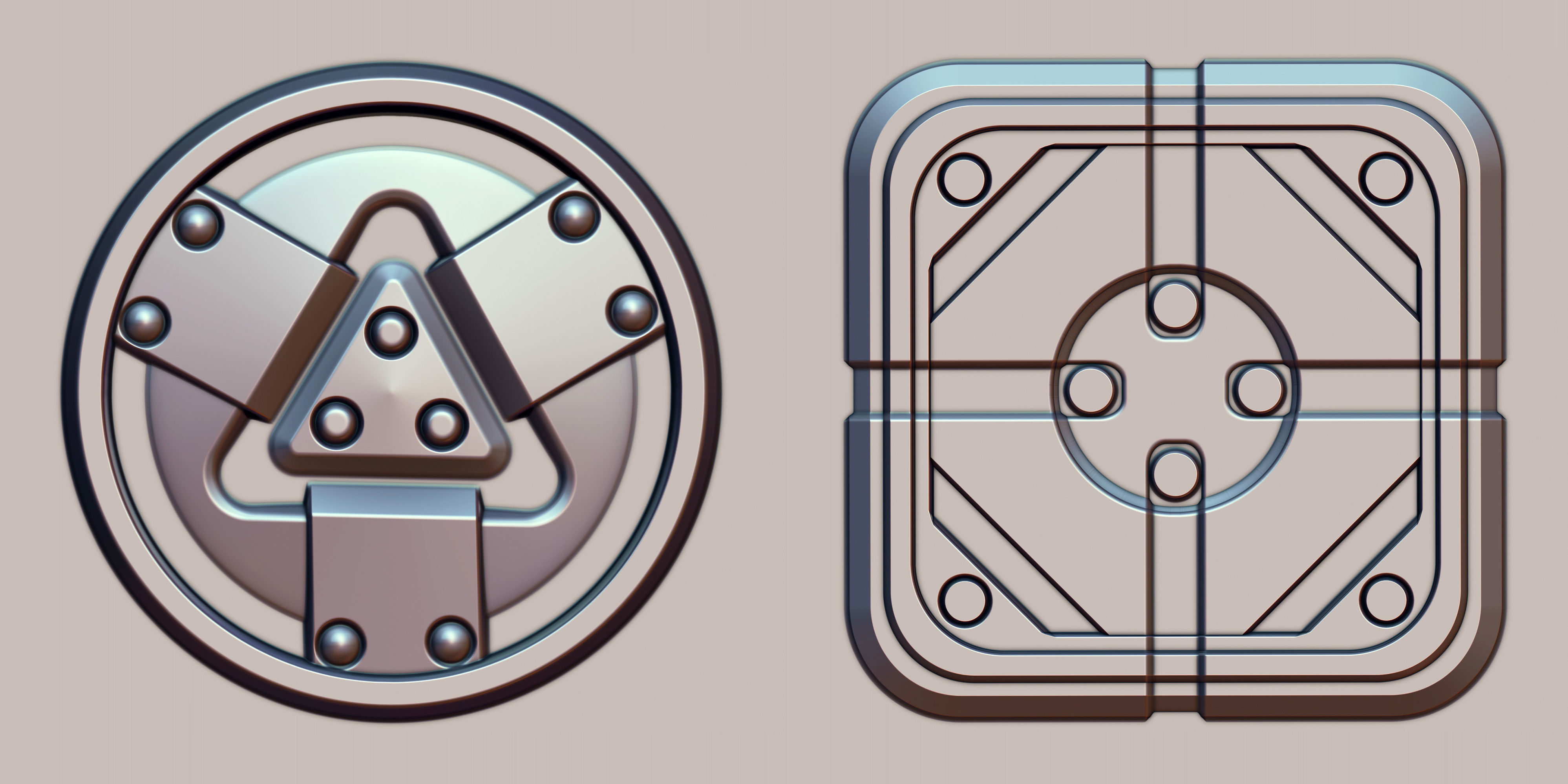 Hard Surface VDM Brushes and Alpha Vol 2 3D model_1