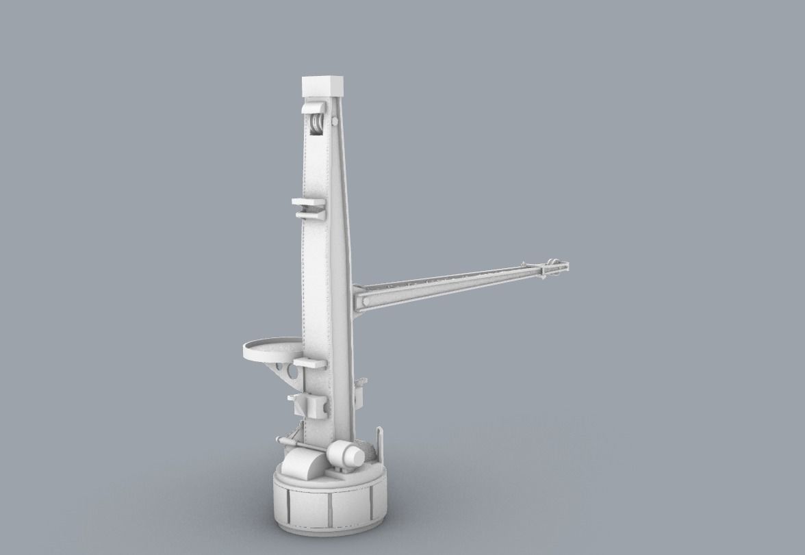 PM Ship Deck Crane 3D print model_2