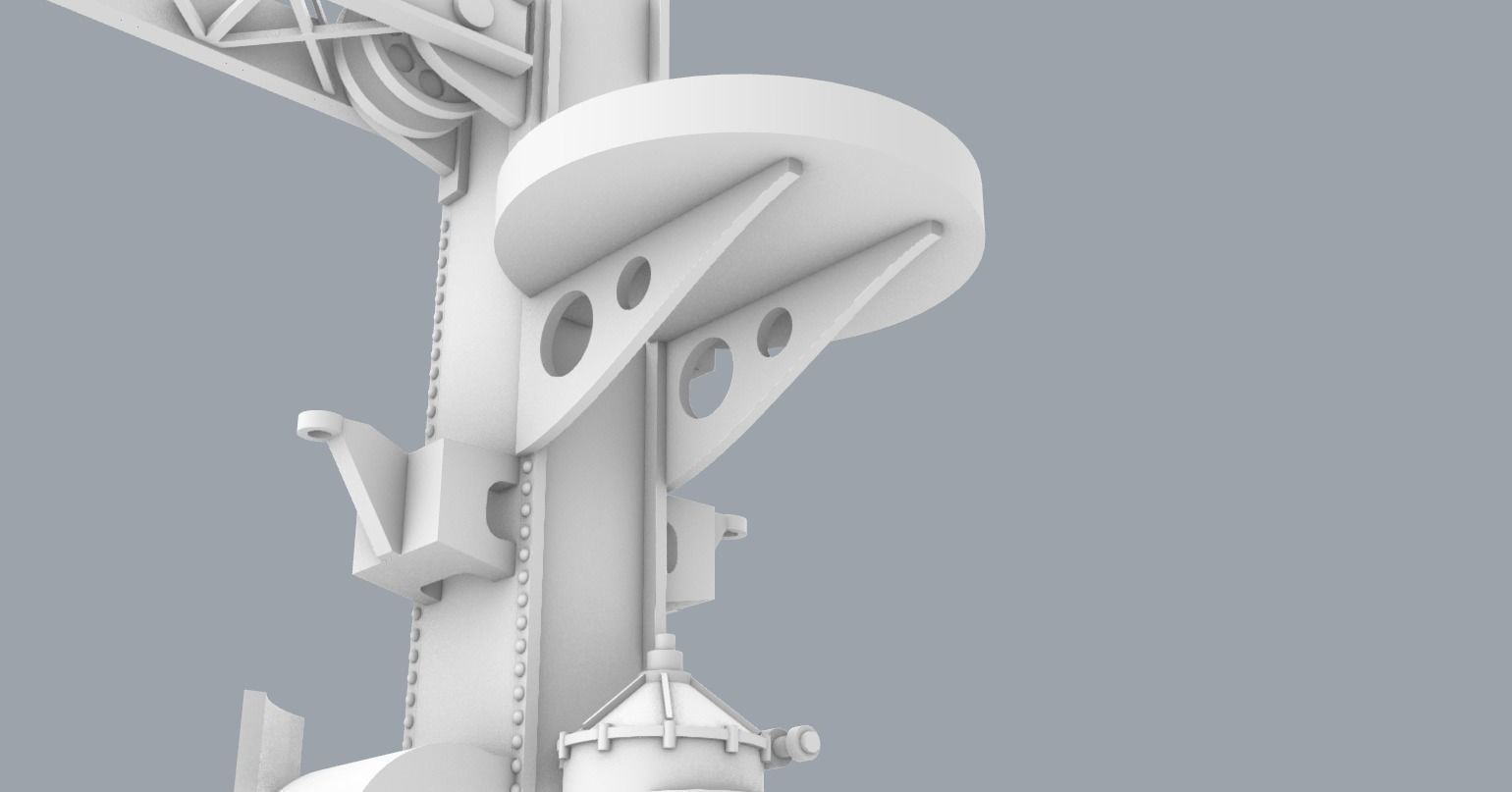 PM Ship Deck Crane 3D print model_11