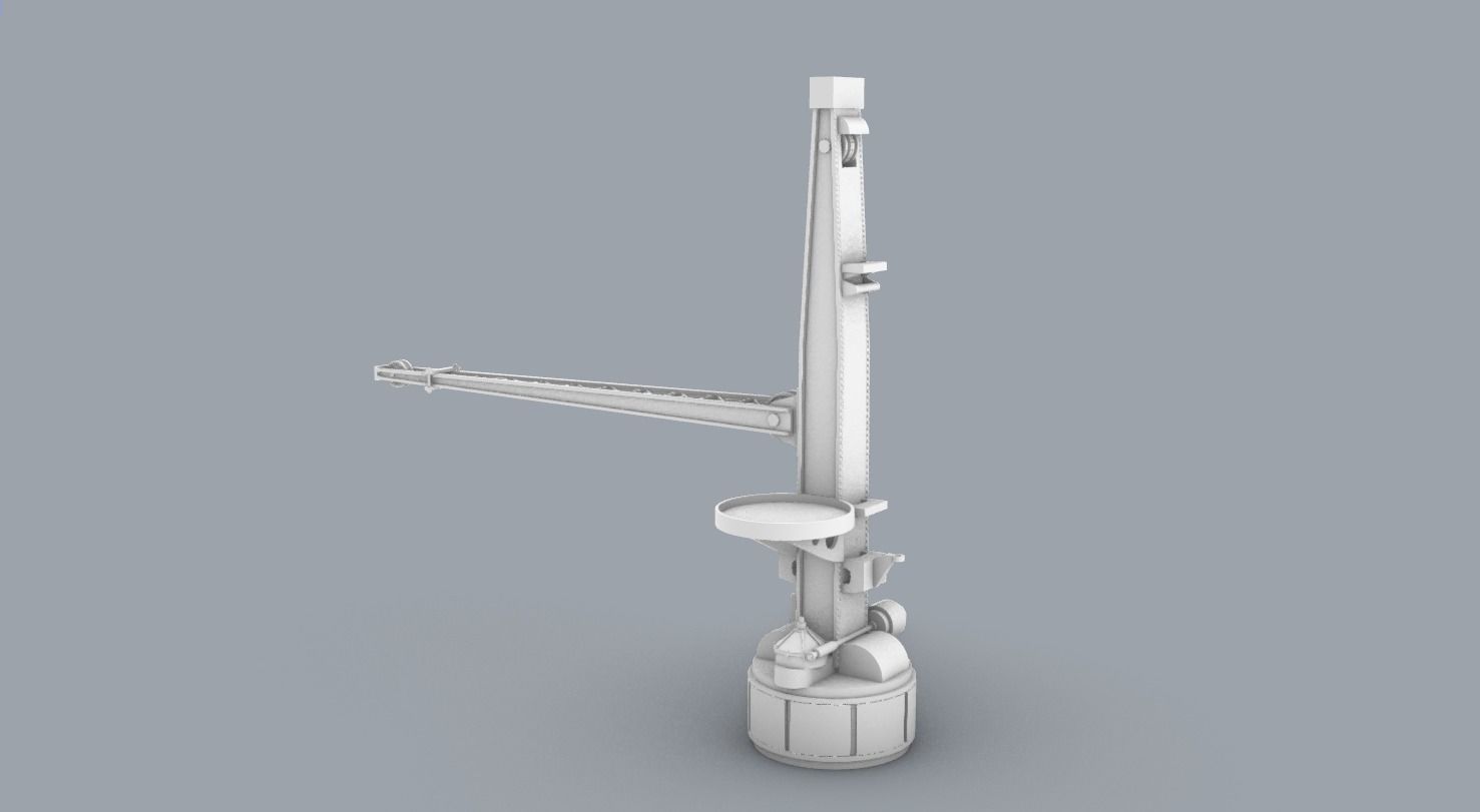 PM Ship Deck Crane 3D print model_1
