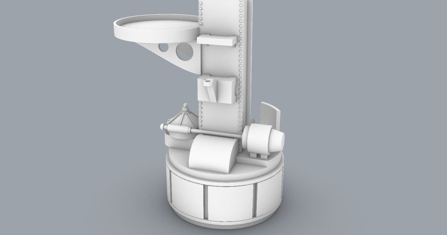 PM Ship Deck Crane 3D print model_9