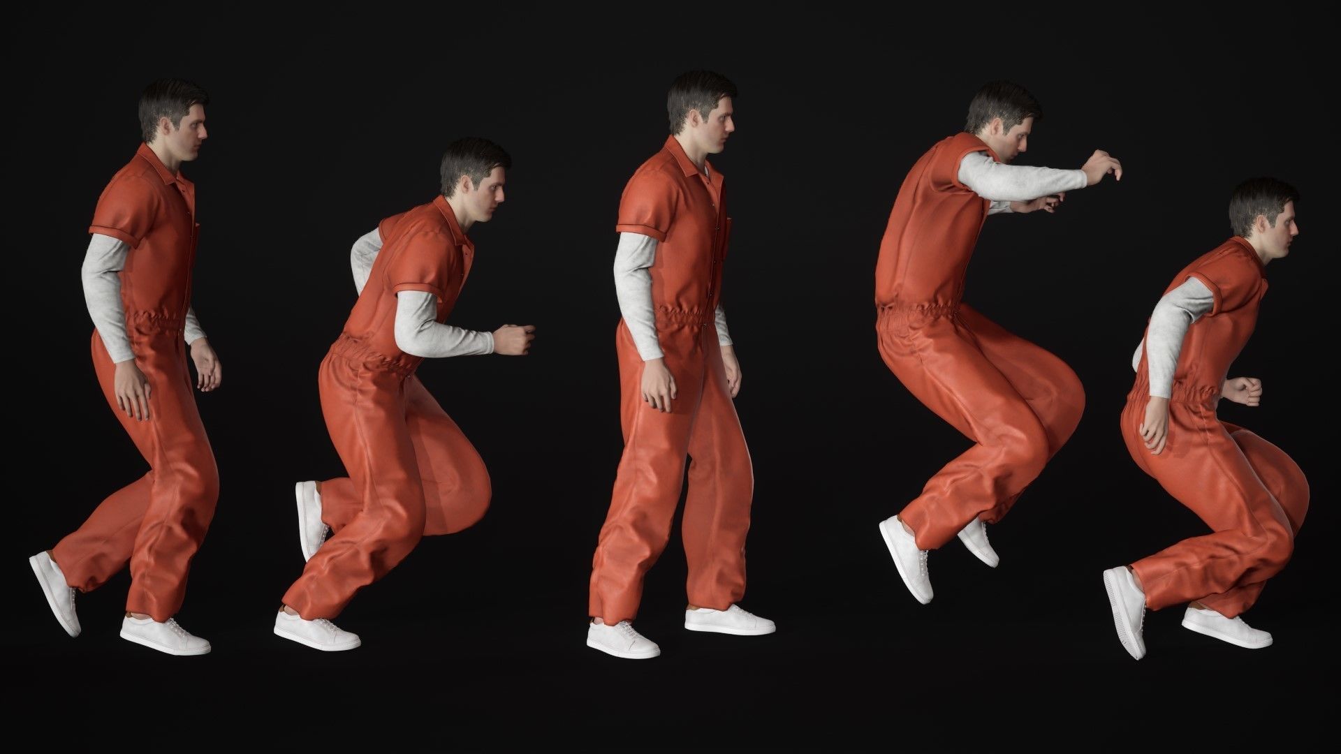 Man - Prisoner - Modular - Rigged Low-poly 3D model_17