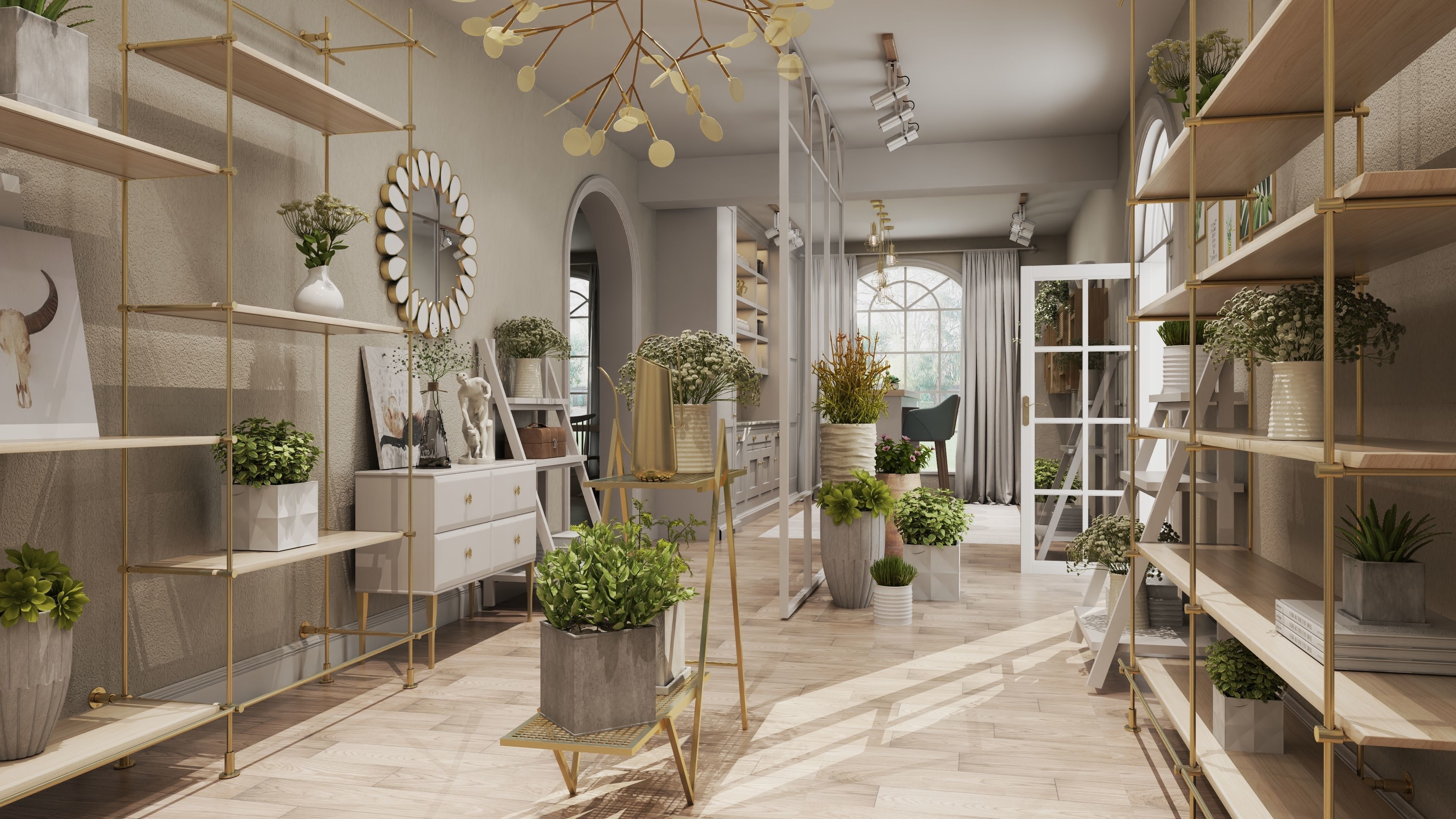 Flower shop 3D model_1