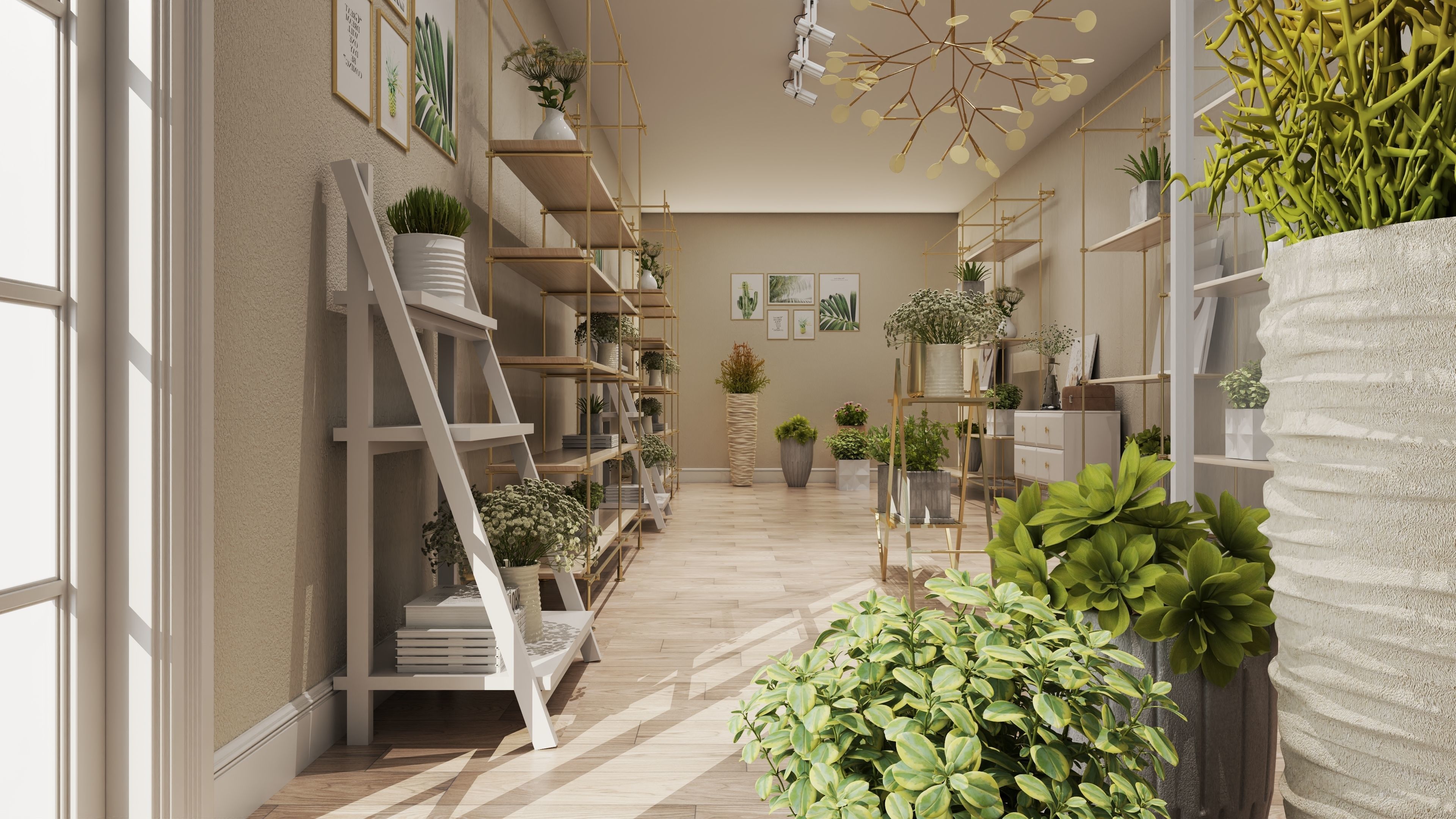 Flower shop 3D model_2