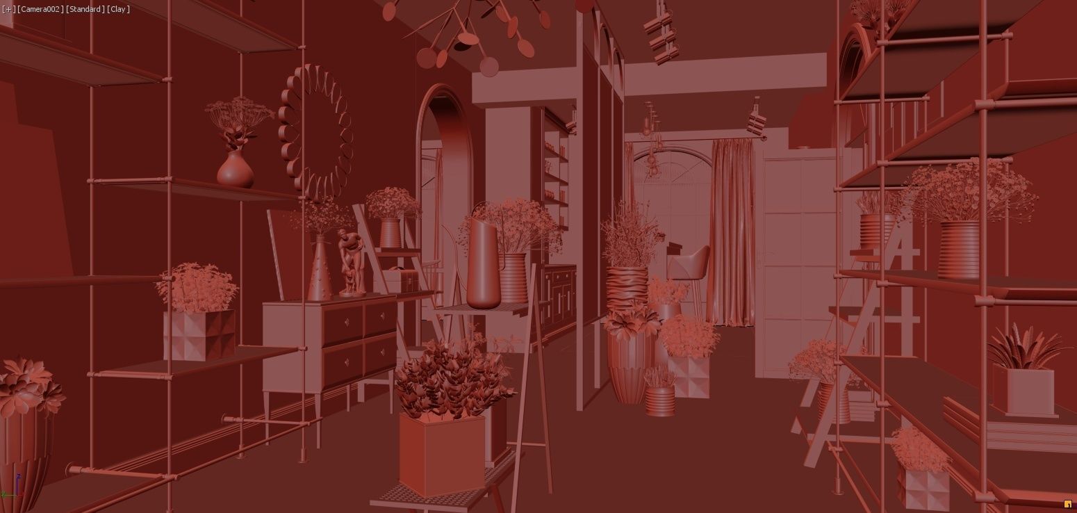 Flower shop 3D model_8