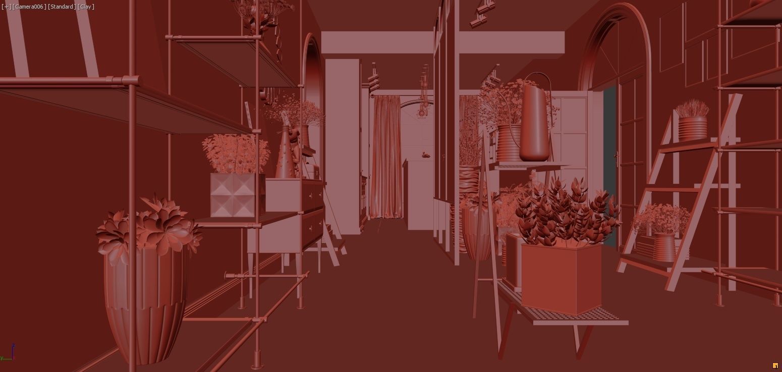 Flower shop 3D model_6