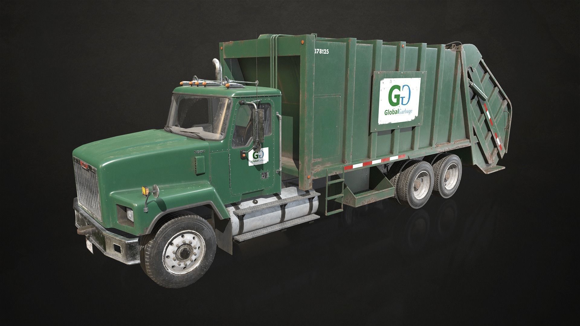 Classic Truck Collection Low-poly 3D model_4