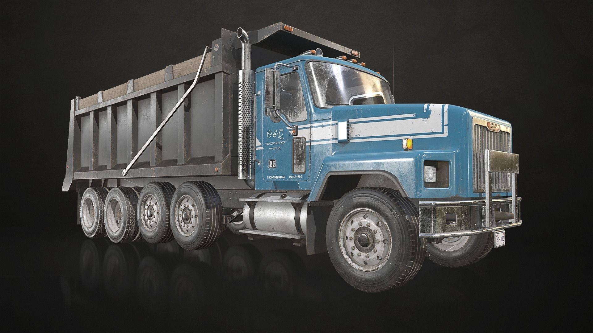 Classic Truck Collection Low-poly 3D model_2