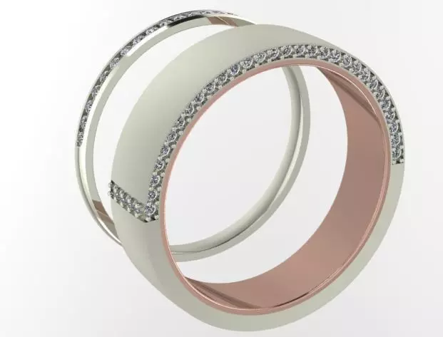 wedding ring 3D print model_0