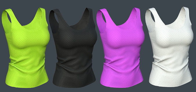 women tank top Low-poly 3D model