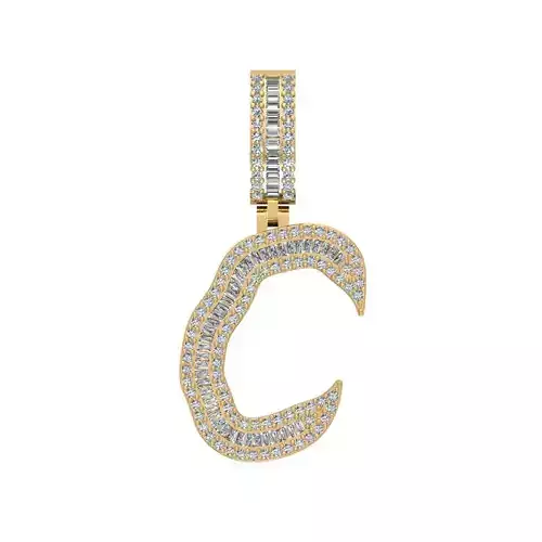 C ALPHABET HIP-HOP PENDENT