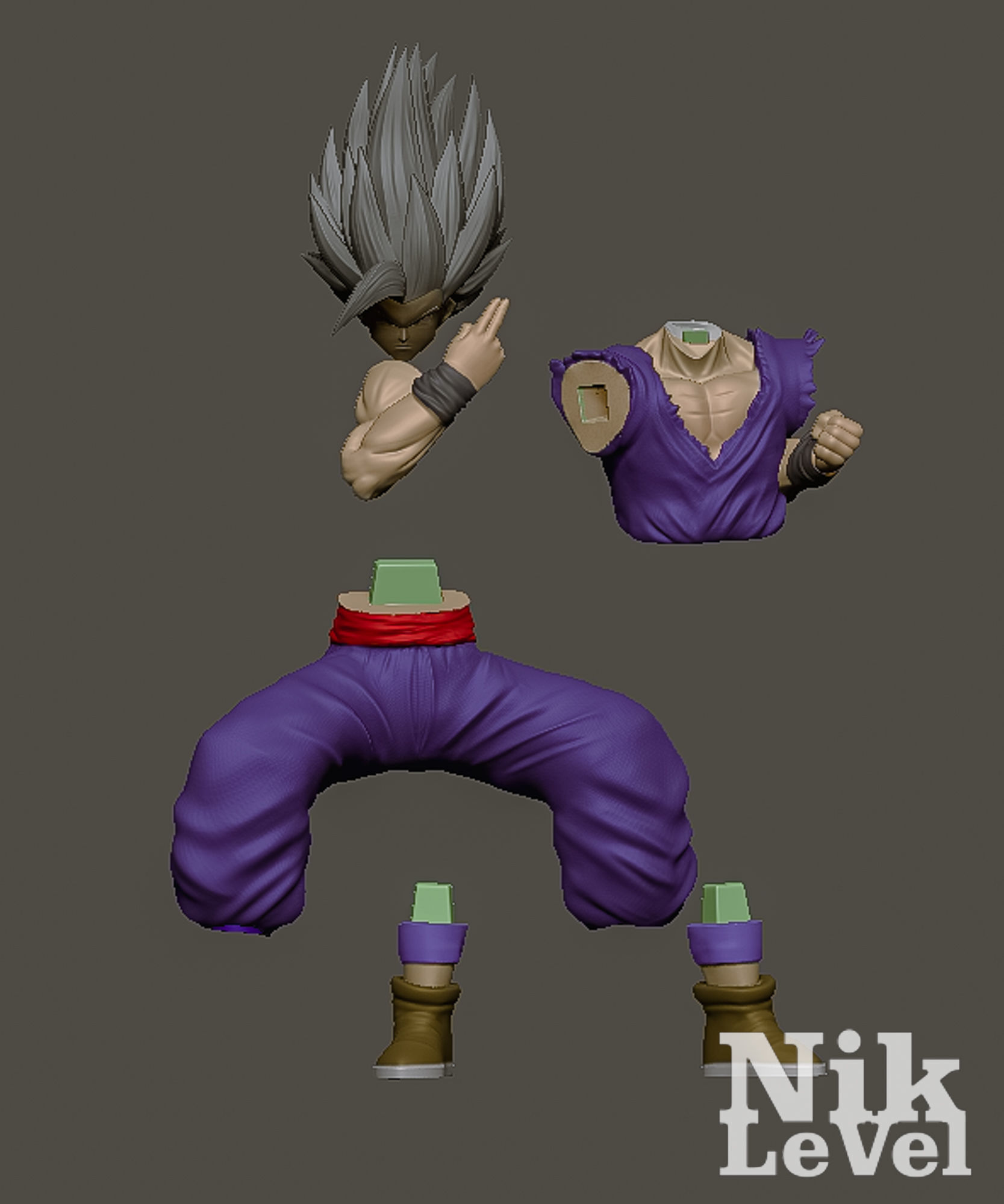 Son Gohan Beast Dragon Ball 3D Printable 3D print model_1