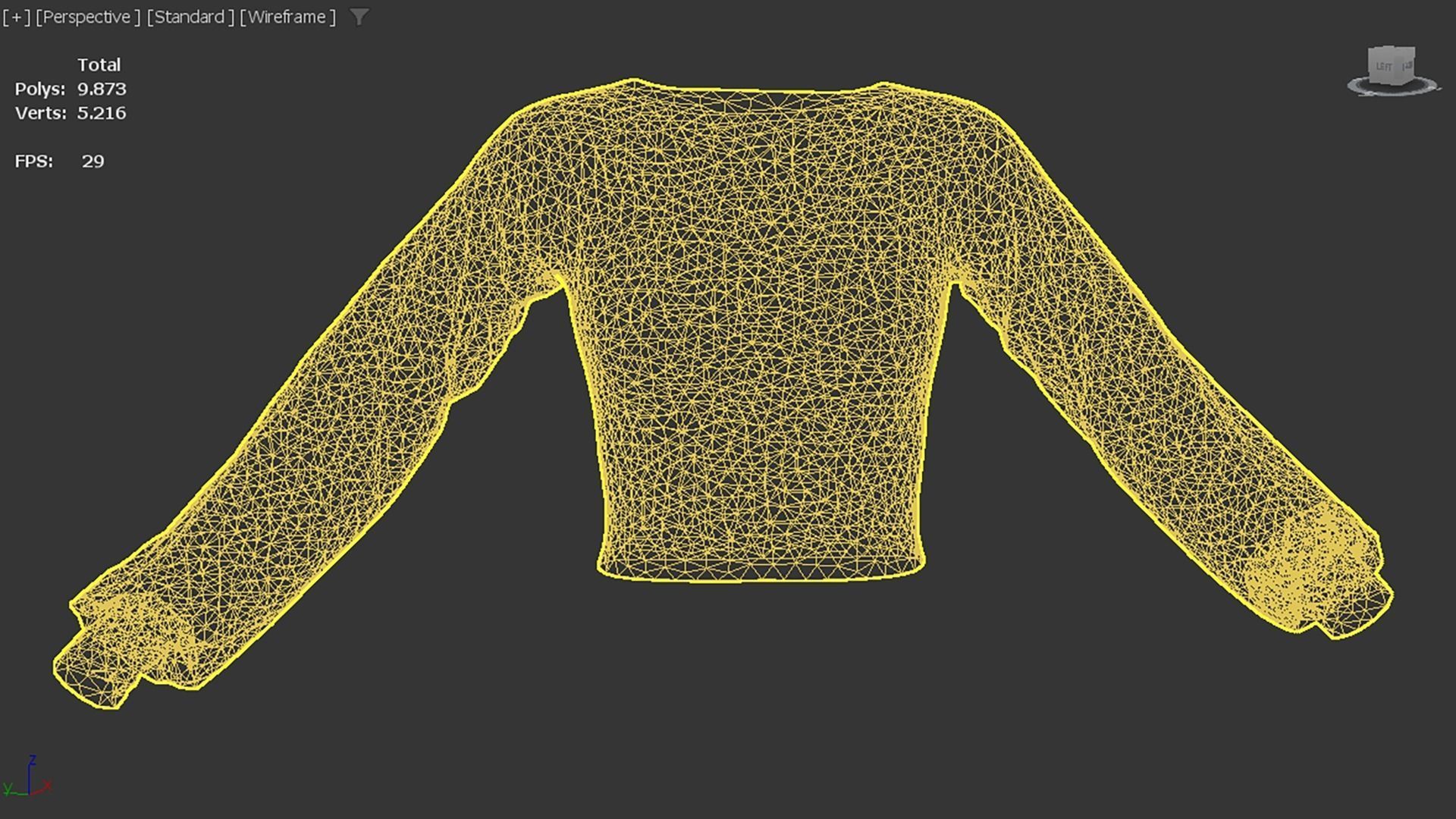 Female Sweater Low-poly 3D model_4