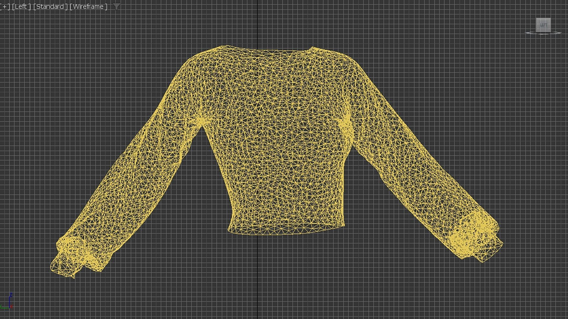 Female Sweater Low-poly 3D model_5